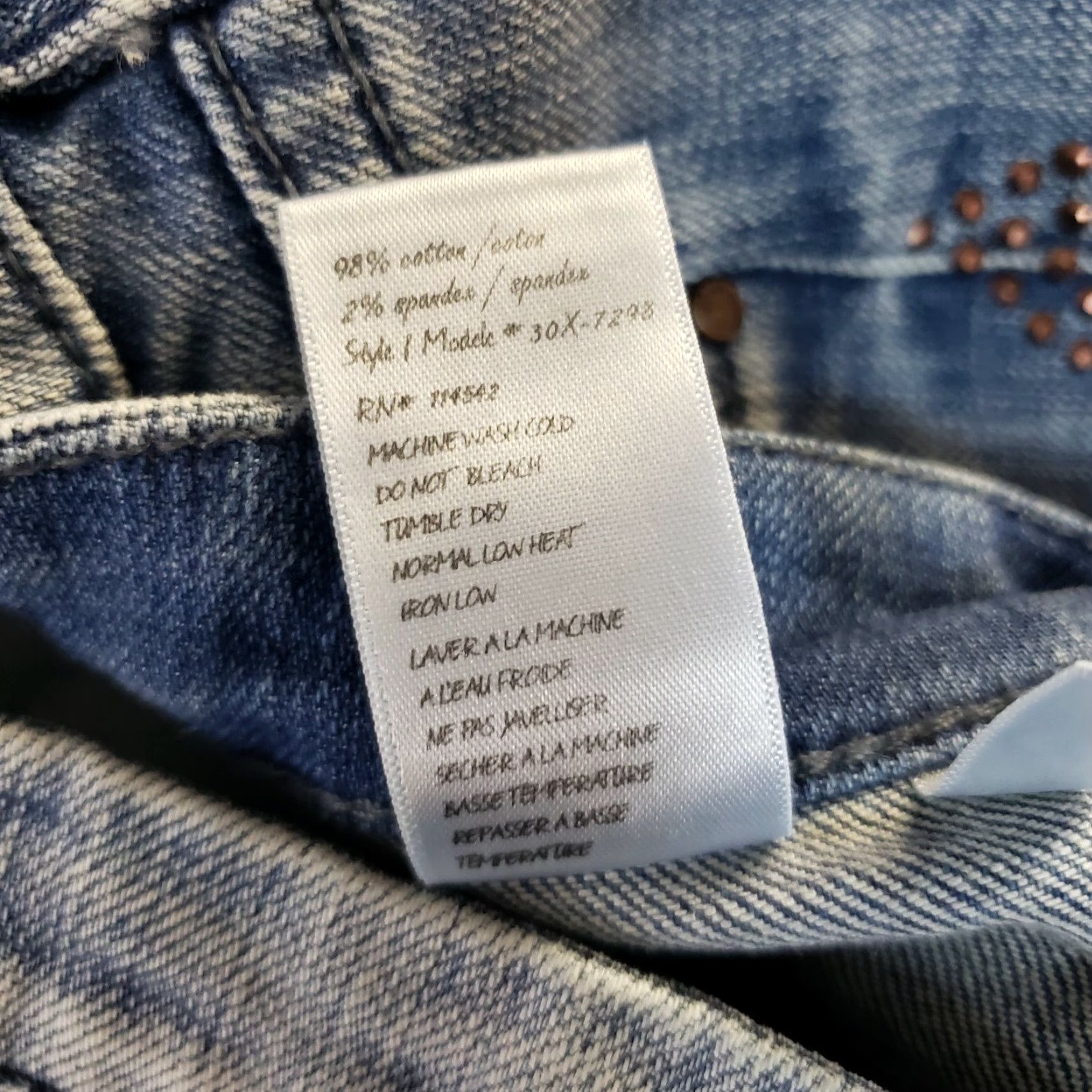 Vintage BLANKNYC Womens Skinny Jeans Sz 27 Blue Distressed Low Rise Denim Cotton Blend Inseam 29 Body Womens Jeans Skinniressure? Size 27" / US 4 / IT 40 - 8 Thumbnail