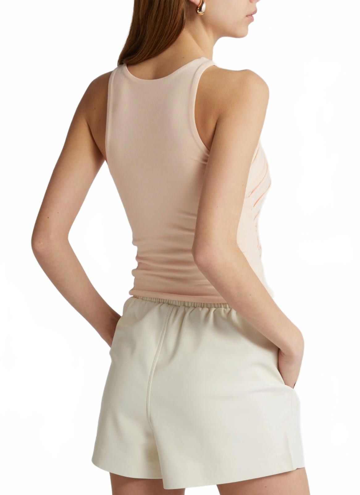 Thom Browne OPEN EDIT Side Ruched Tank in Tan (X-SMALL) Size XS / US 0-2 / IT 36-38 - 8 Thumbnail