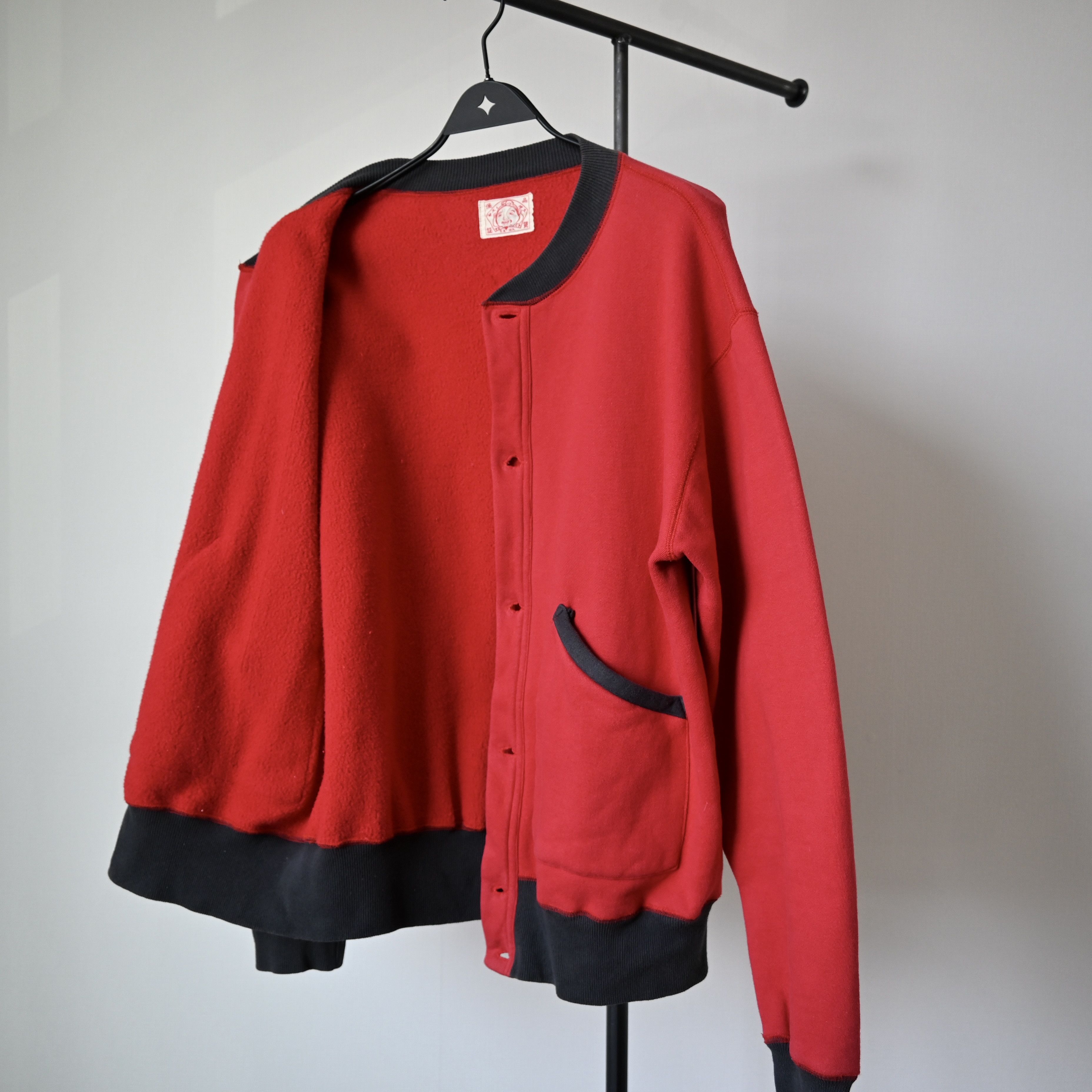 Evisu VTG 2000s EVISU button up sweatshirt red x sumikuro gray Size US L / EU 52-54 / 3 - 10 Thumbnail