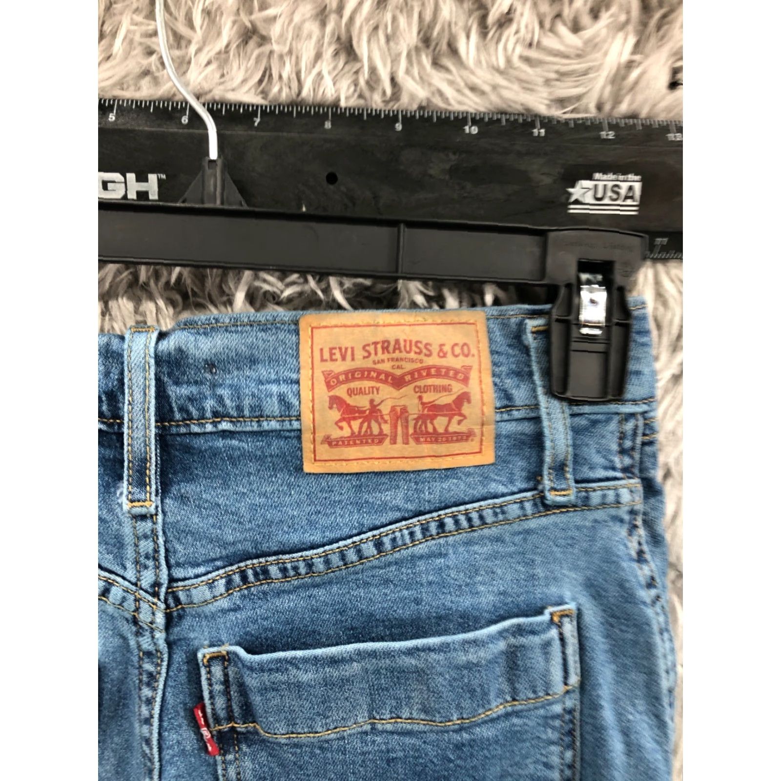 Levi's VINTAGE Levis Mile High Cropped Wide Leg Jeans Womens Medium Wash Blue 25 Regular Jeans Size 42" / US 20 - 6 Thumbnail