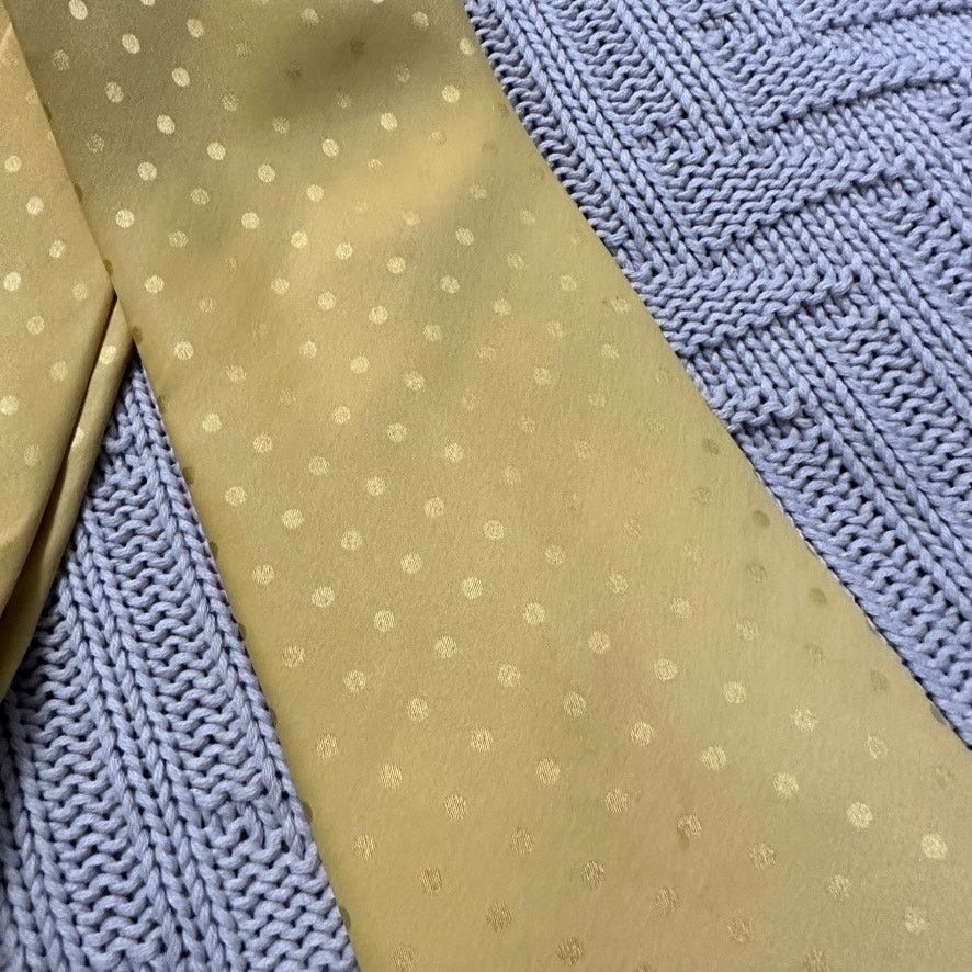 Cerruti 1881 Cerruti 1881 yellow monotone polkadot silk tie Size ONE SIZE - 2 Thumbnail
