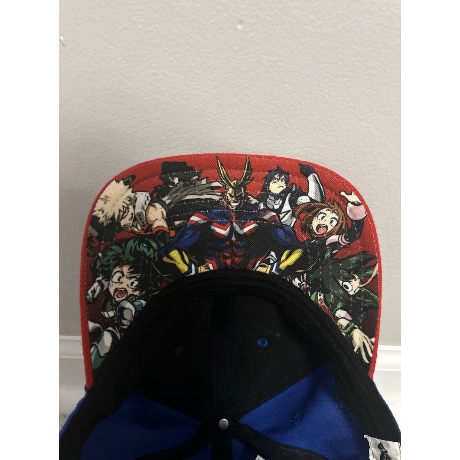 Vintage BIOWORLD My Hero Academia High Hat Snapback Cap Blue Anime Baseball Hat Mens Adjustable Canvas Cotton Cap Size ONE SIZE - 6 Thumbnail