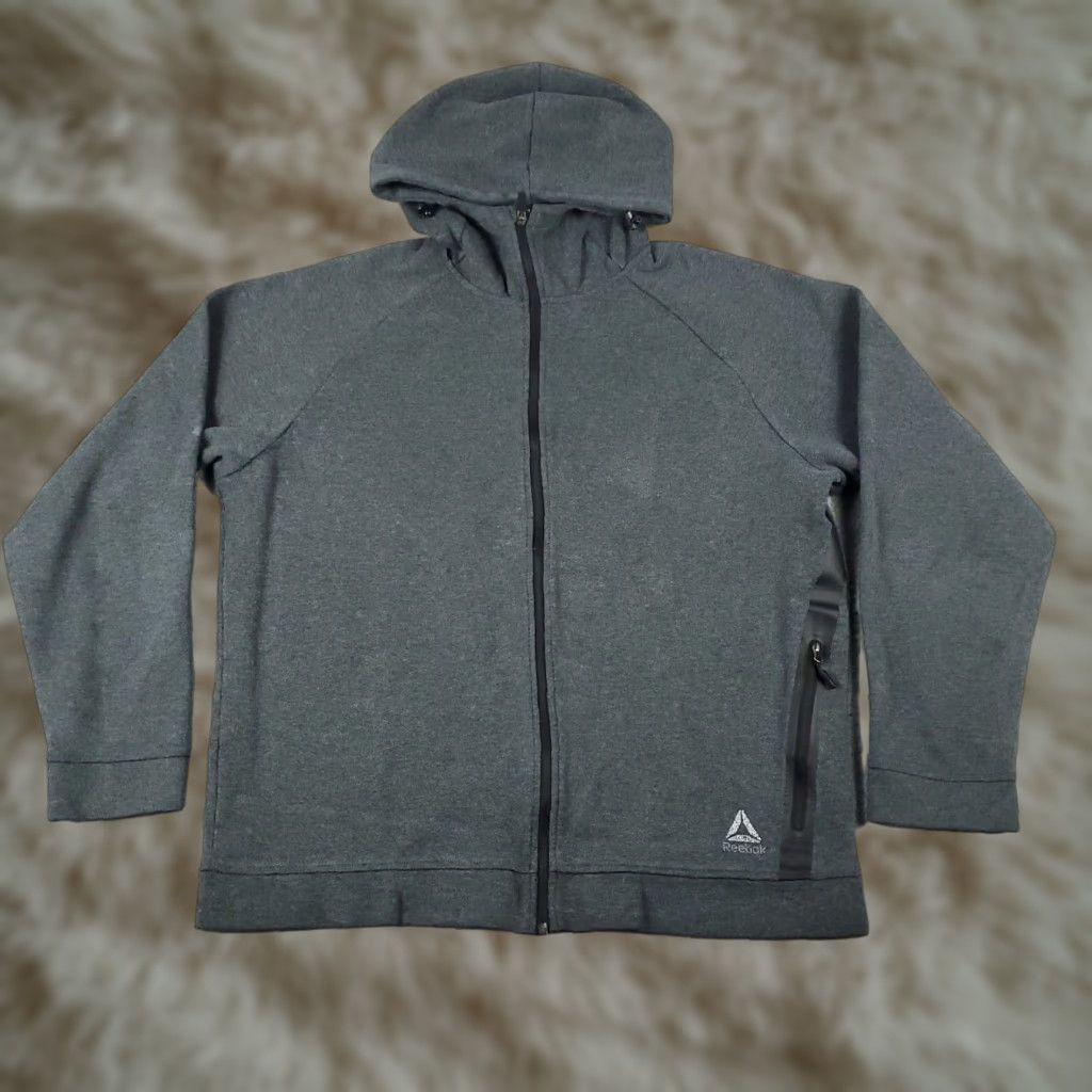 Reebok Reebok Hoodie Mens Large Gray Casual Full Zip Sweatshirt Activewear Size US L / EU 52-54 / 3 - 1 Thumbnail