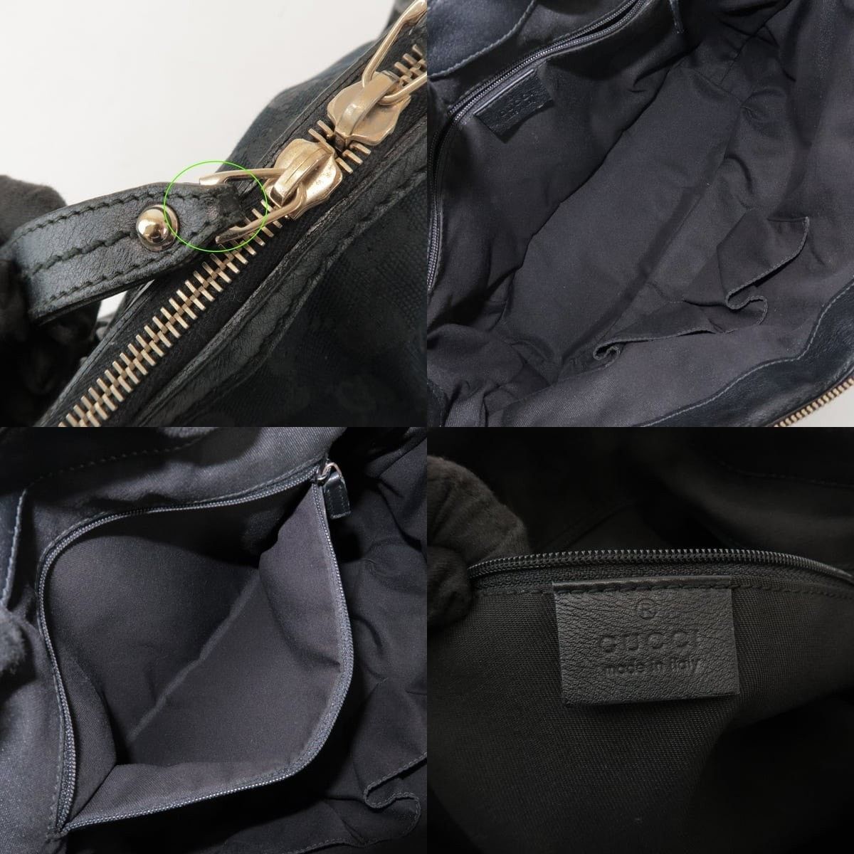 Gucci Gucci Sukey Interlocking G GG Canvas & Leather Satchel Black Size ONE SIZE - 7 Thumbnail