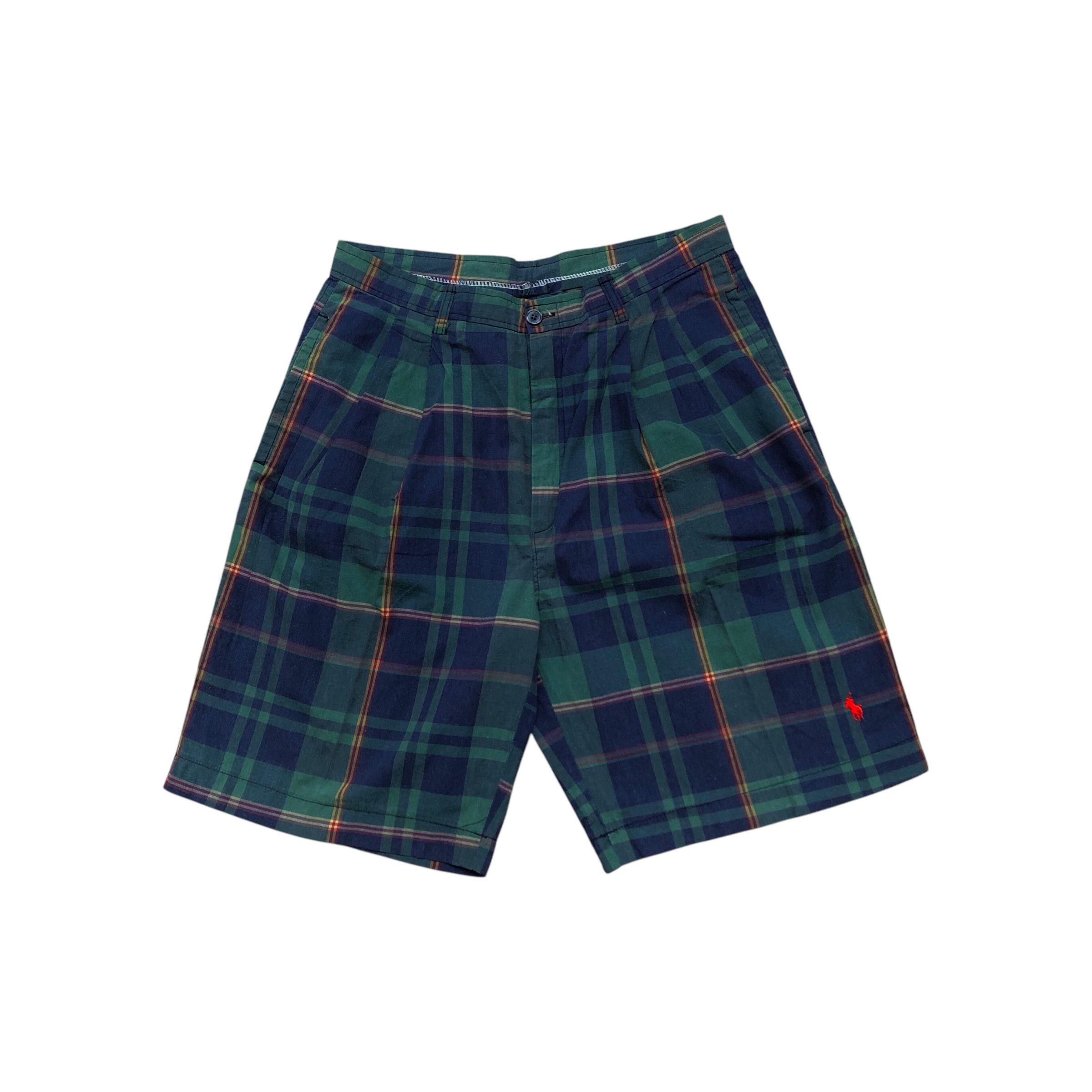 Polo Ralph Lauren × Vintage Vintage Ralph Lauren Plaid Short Pants Size US 29 - 1 Thumbnail