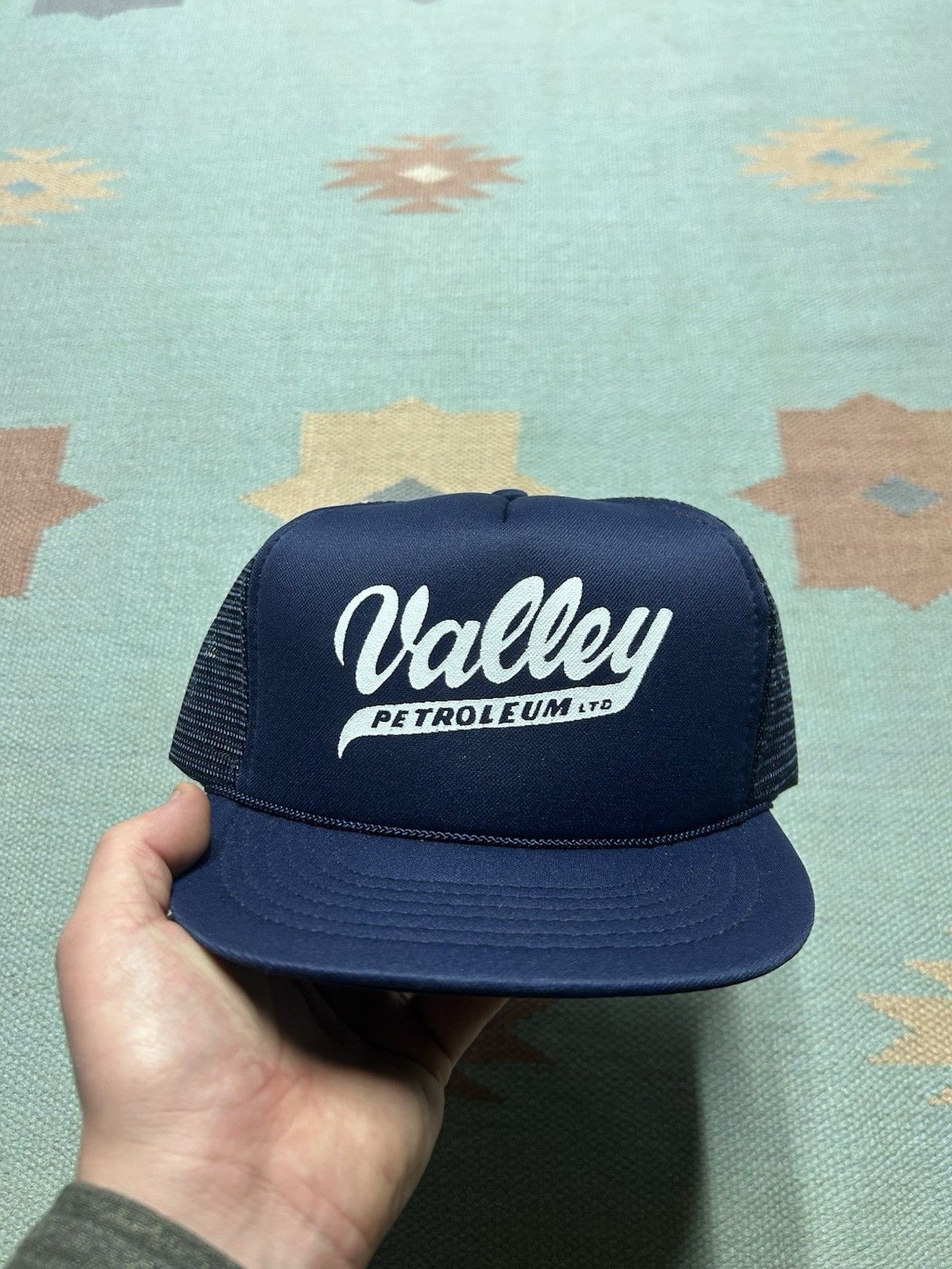 Vintage Vtg trucker hat valley petroleum oil blue whit Michigan snap Size ONE SIZE - 2 Thumbnail