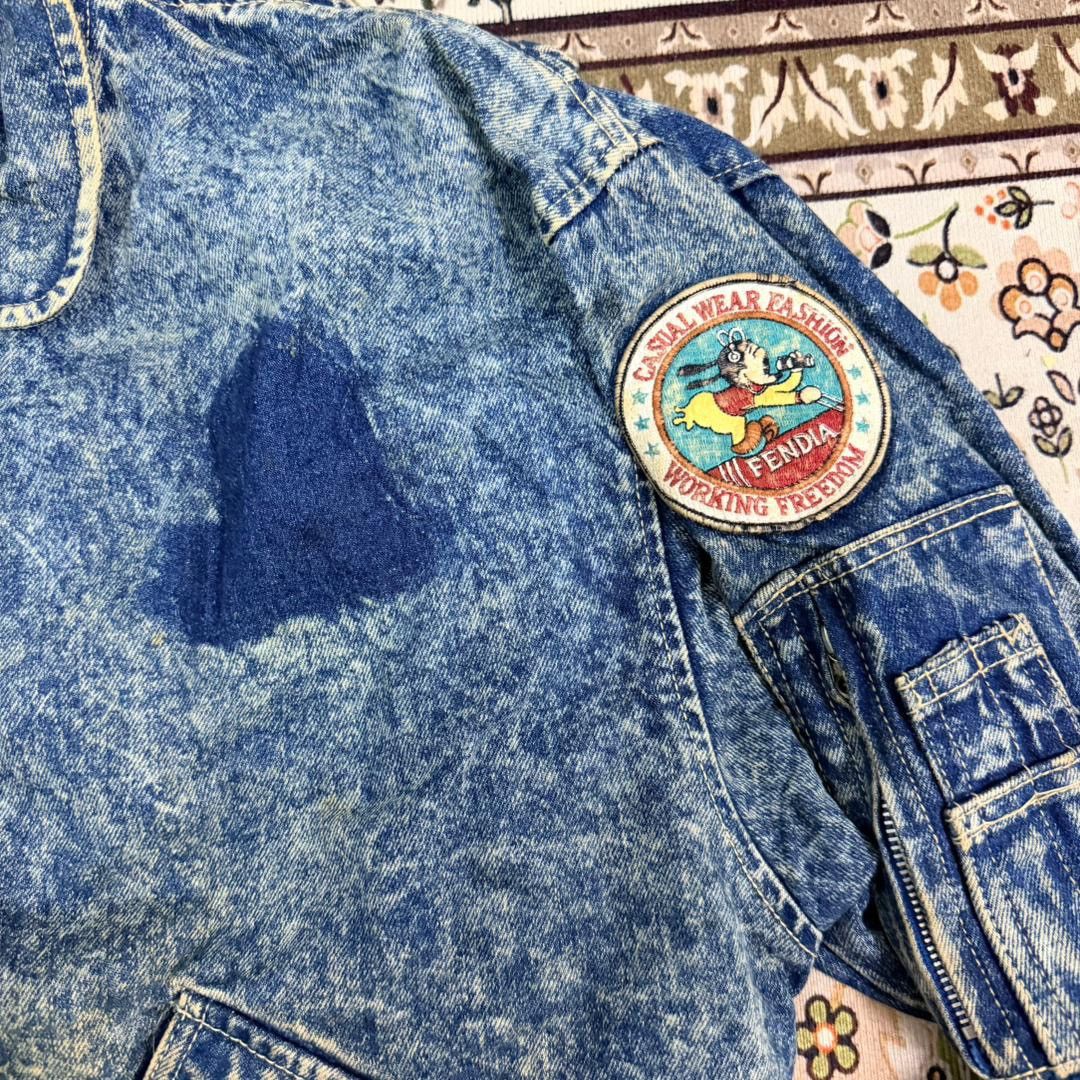 Vintage US AIR FORCE Denime Vintage Jacket Size US L / EU 52-54 / 3 - 9 Thumbnail