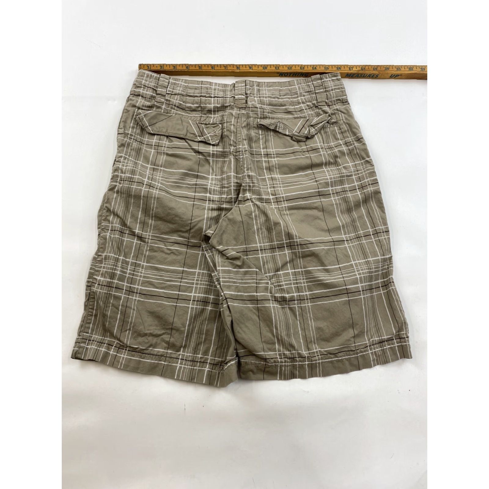 Nike Nike Chino Shorts Plaid Mens Medium Beige Lightweight Pockets M Size US 31 - 2 Thumbnail