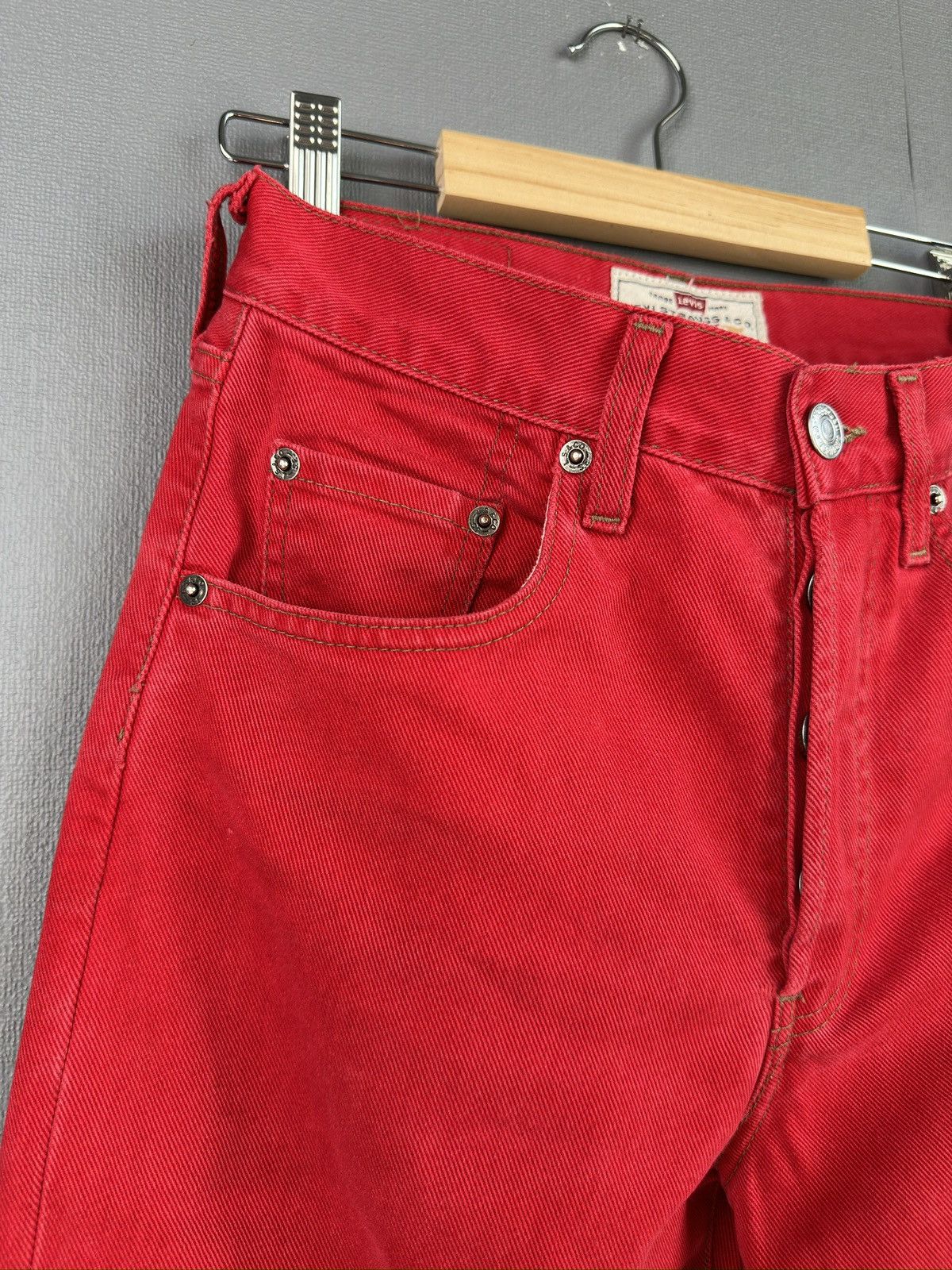 Levi's 90s LEVI’S 451 Baggy Jeans Red Denim made in USA 🇺🇸 Size US 27 - 11 Thumbnail