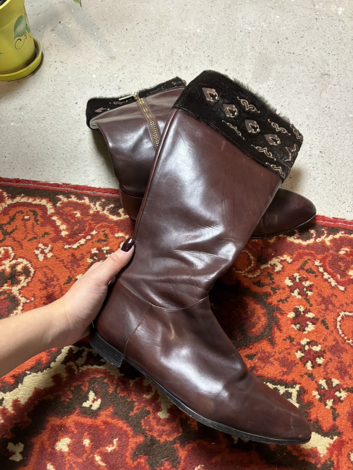 Designer × Roberto Botticelli × Vintage Vintage brown Roberto Botticelli handmade leather boots Size US 7 / IT 37 - 1 Thumbnail