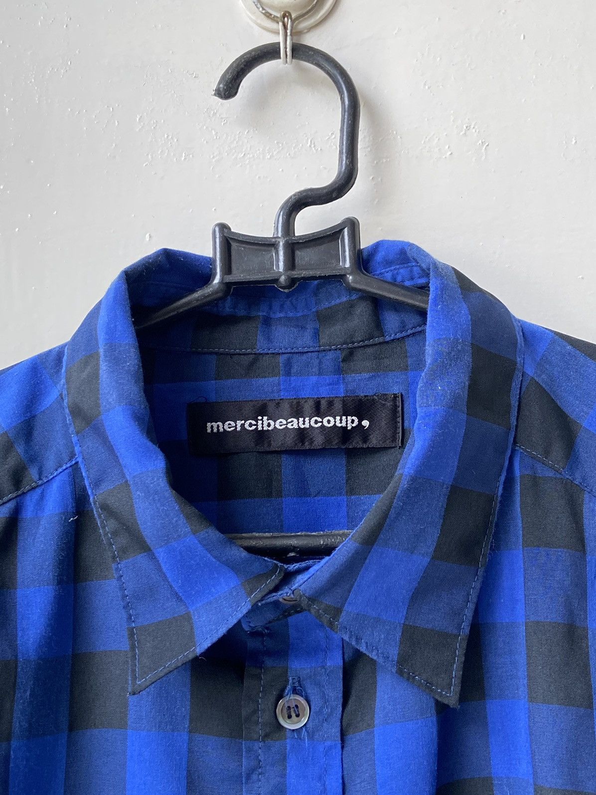 Issey Miyake × Japanese Brand × mercibeaucoup MERCIBEAUCOUP Plaid Shirt Size US S / EU 44-46 / 1 - 14 Thumbnail