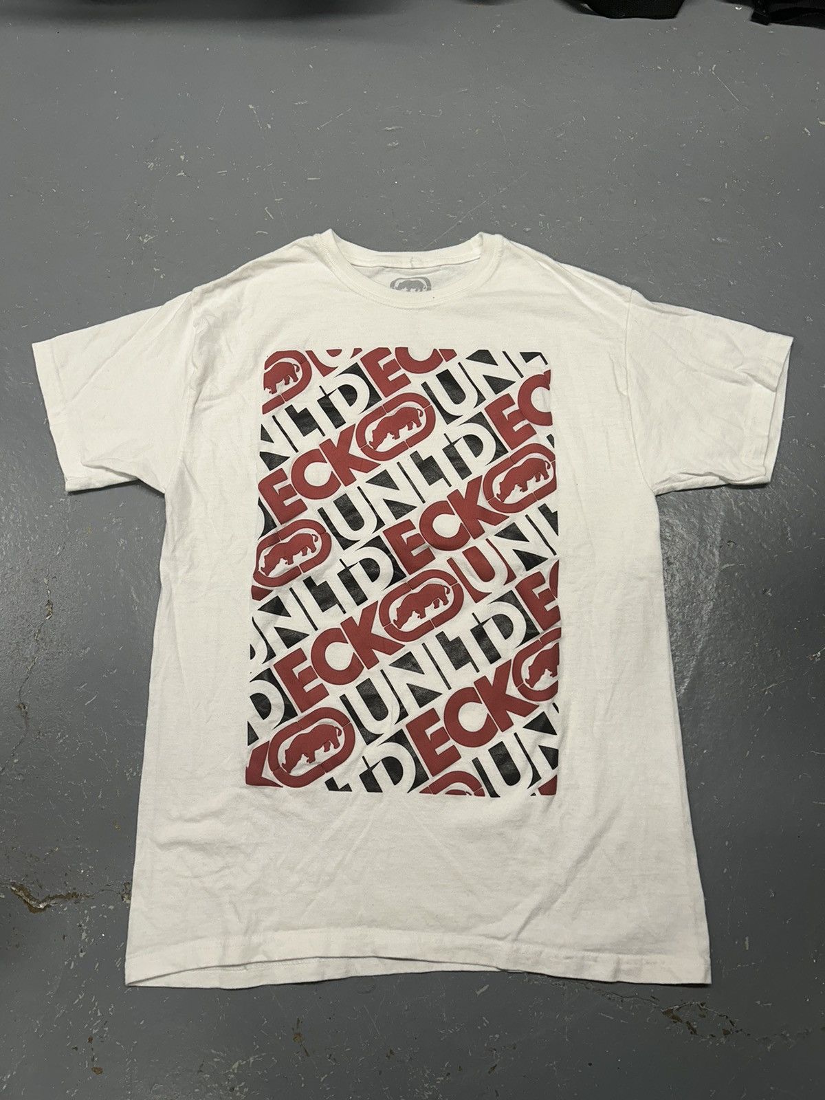 Ecko Unltd. × Vintage Crazy Vintage Y2K Essential Ecko Unltd White Tee Shirt Size US M / EU 48-50 / 2 - 1 Thumbnail