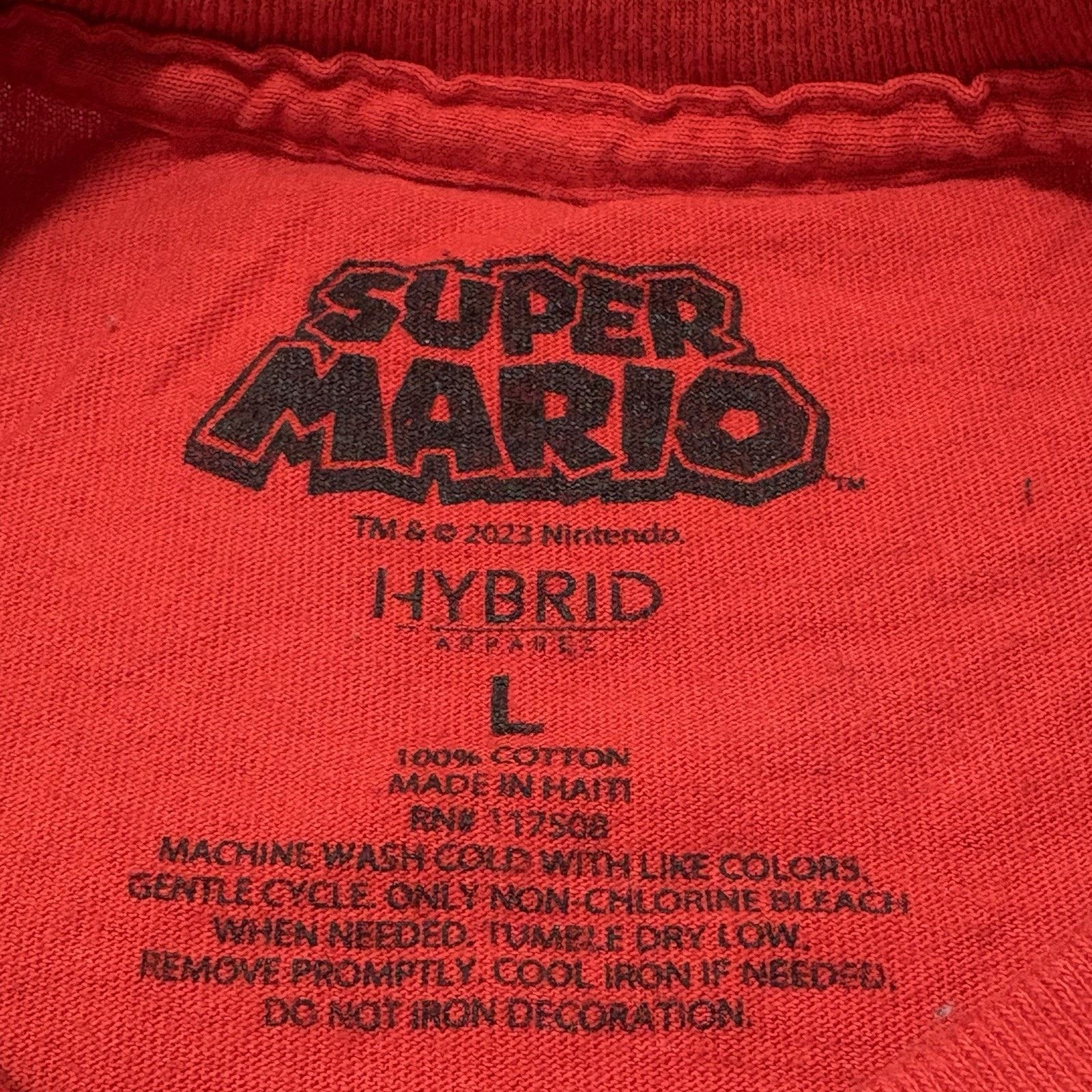 Nintendo Nintendo Super Mario Large Graphics T Shirt Red Here We Go Size US L / EU 52-54 / 3 - 3 Thumbnail