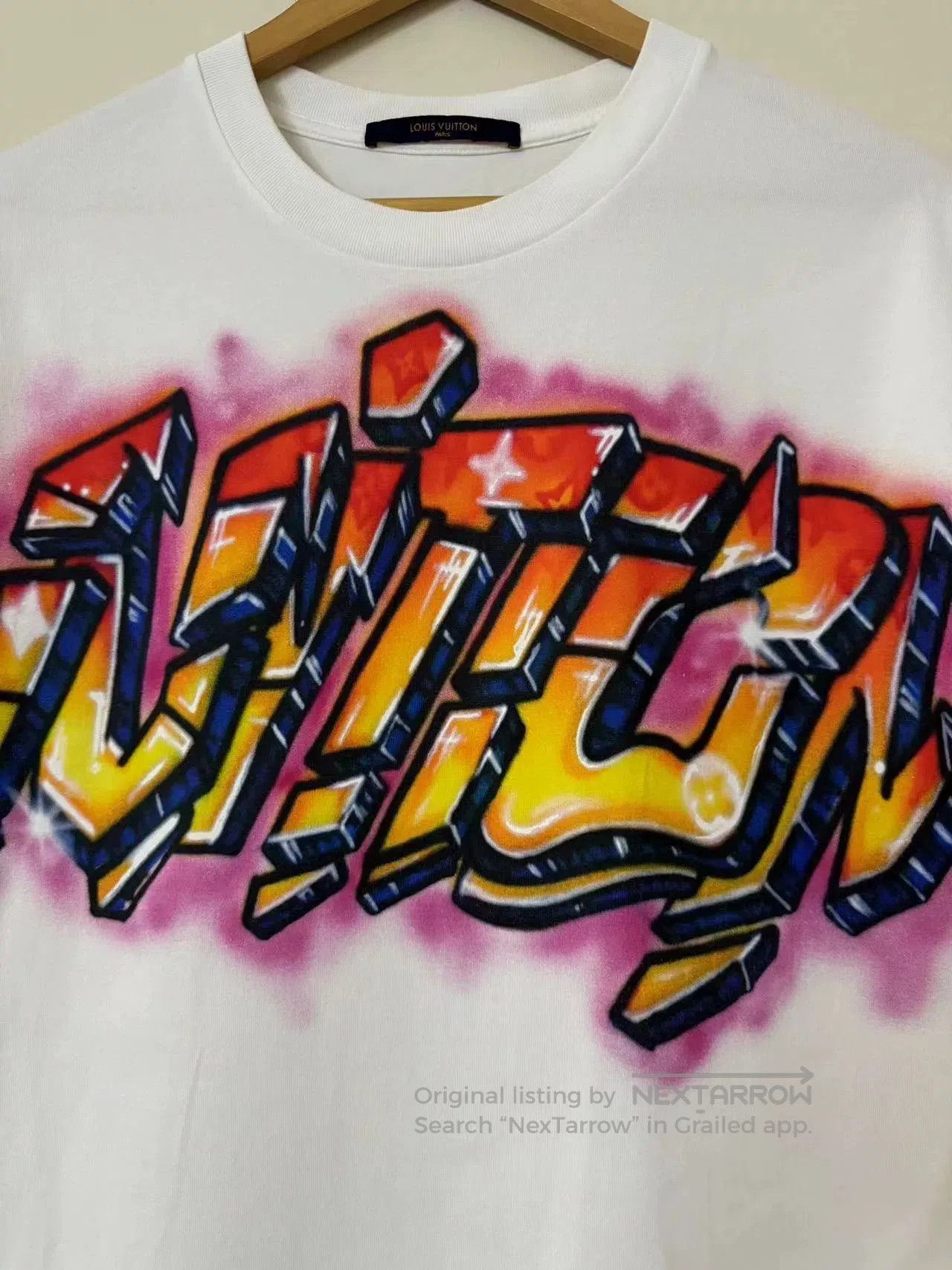 Louis Vuitton graffiti logo short sleeve t-shirt. Size US M / EU 48-50 / 2 - 2 Thumbnail
