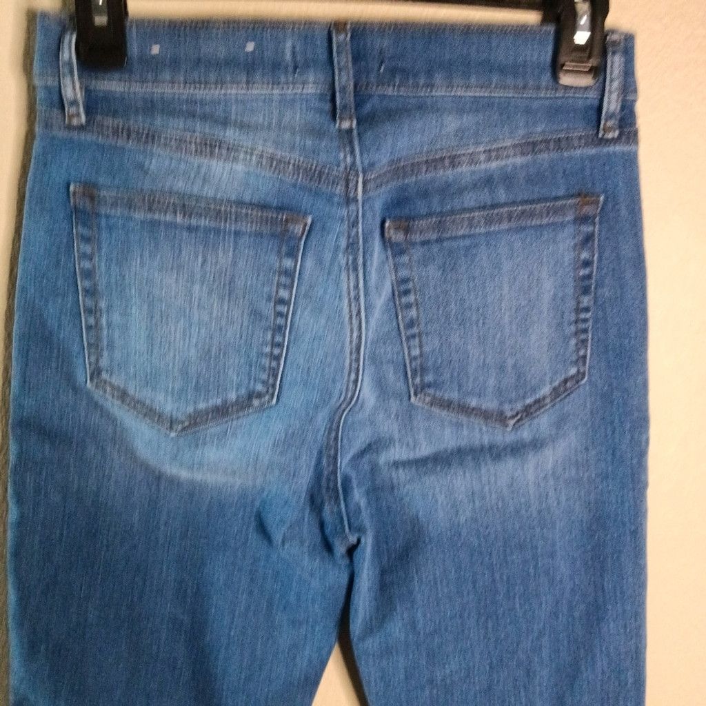Loft LOFT Kick Crop Button Fly Jeans Indigo Flare High Rise 26/2 Size 26" / US 2 / IT 38 - 7 Thumbnail