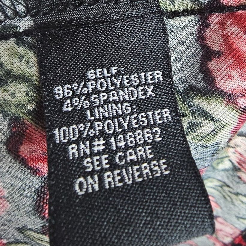 Torrid Torrid Womens Rose Floral Print Velvet Suprlice Mini Dress Size 3XL / US 20-22 - 8 Thumbnail
