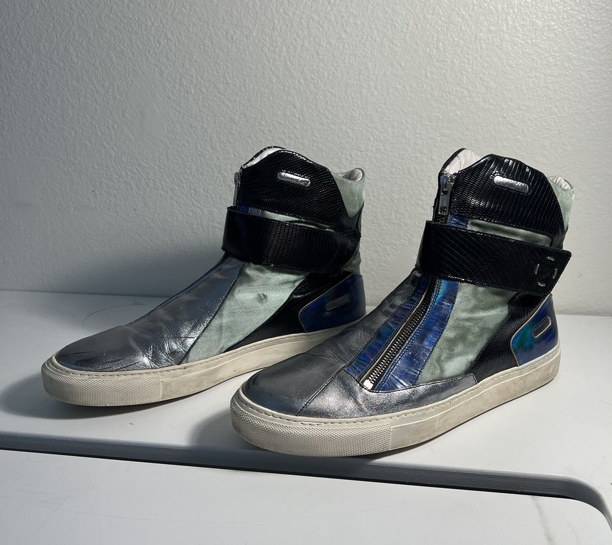 Raf Simons SS13 Raf Simons Holo High Tops in Blue Size US 12 / EU 45 - 3 Thumbnail