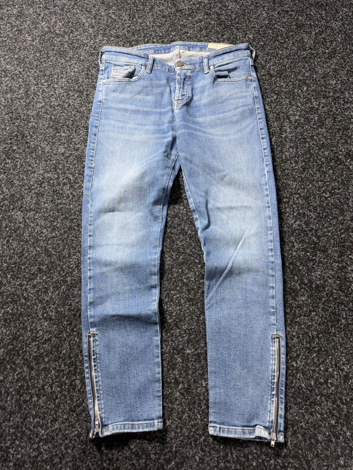 Diesel Luxury 00s Diesel Slandy-Zip Super Skinny Zip Jeans Punk Y2K Size 31" - 1 Thumbnail