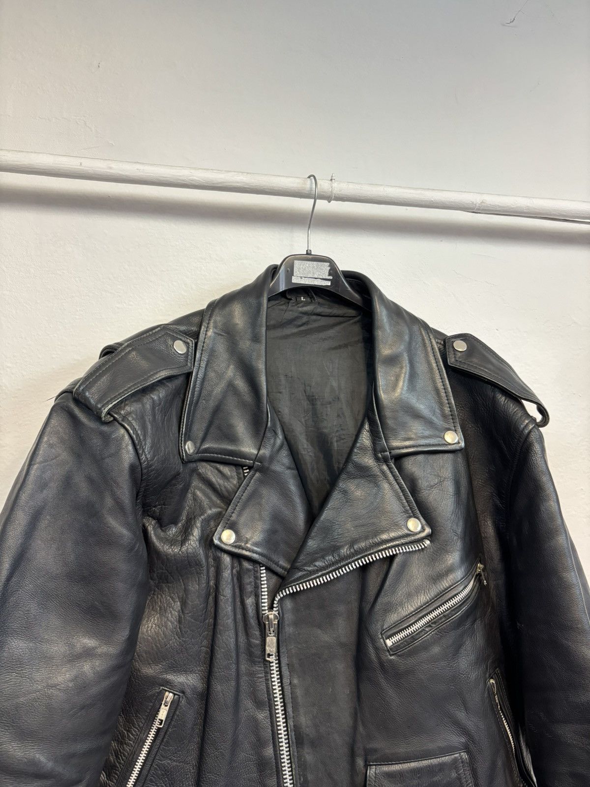 Genuine Leather × Vintage Vintage Ramones Jacket Leather Genuine Rock Metal Punk Rare Size US L / EU 52-54 / 3 - 2 Thumbnail