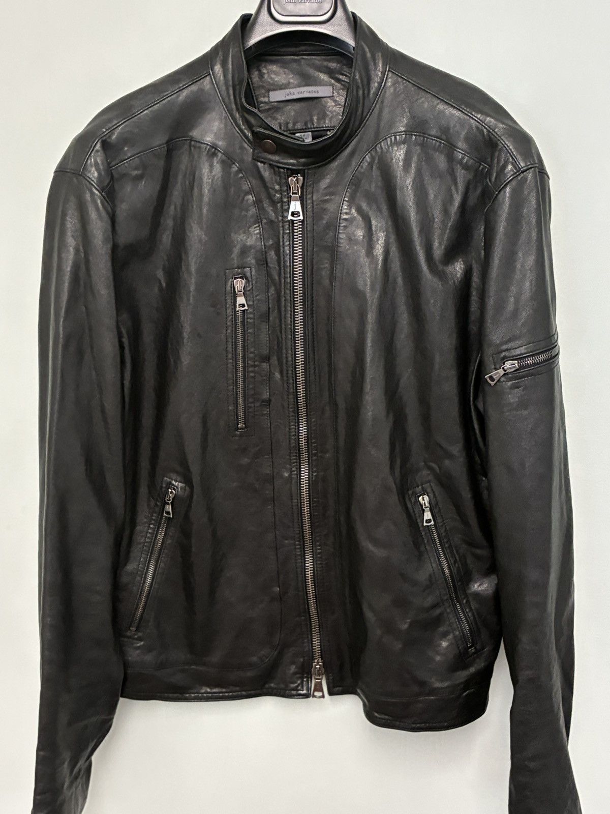 John Varvatos Lambskin Leather Moto Jacket EU 54 USA 44 Size US L / EU 52-54 / 3 - 7 Thumbnail
