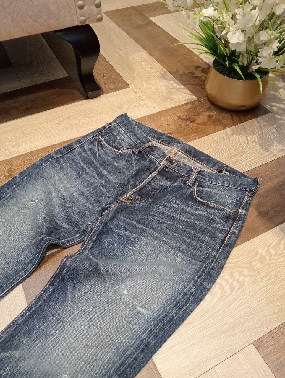 KURO KURO JAPAN DIAMANTE BLUE DENIM SELVEDGE PANTS Size US 33 - 5 Thumbnail