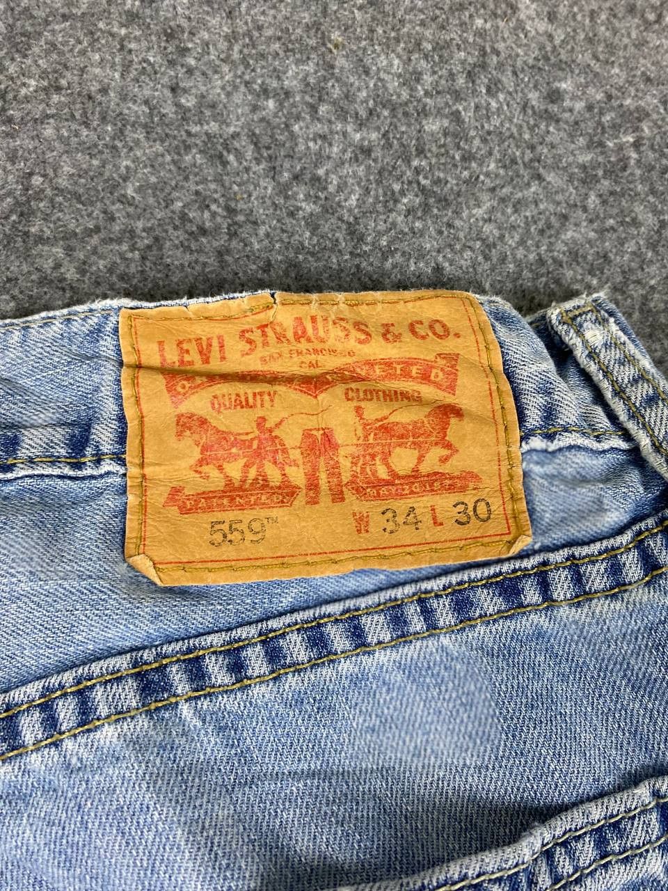 Levi's levis 569 soft distressed denim nice design Size US 36 / EU 52 - 4 Thumbnail