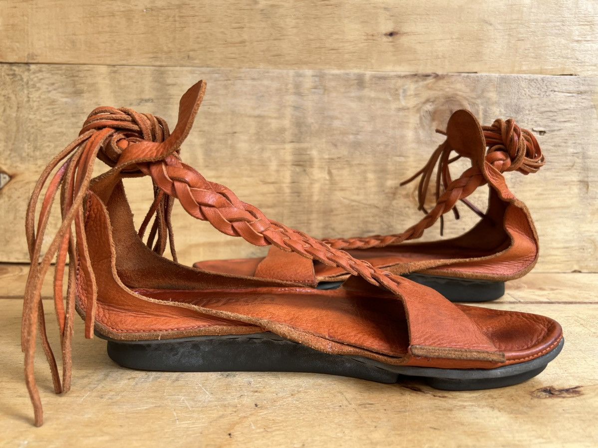 Trippen Trippen Womens Curls Orange Leather Sandals Size US 8 / IT 38 - 9 Thumbnail