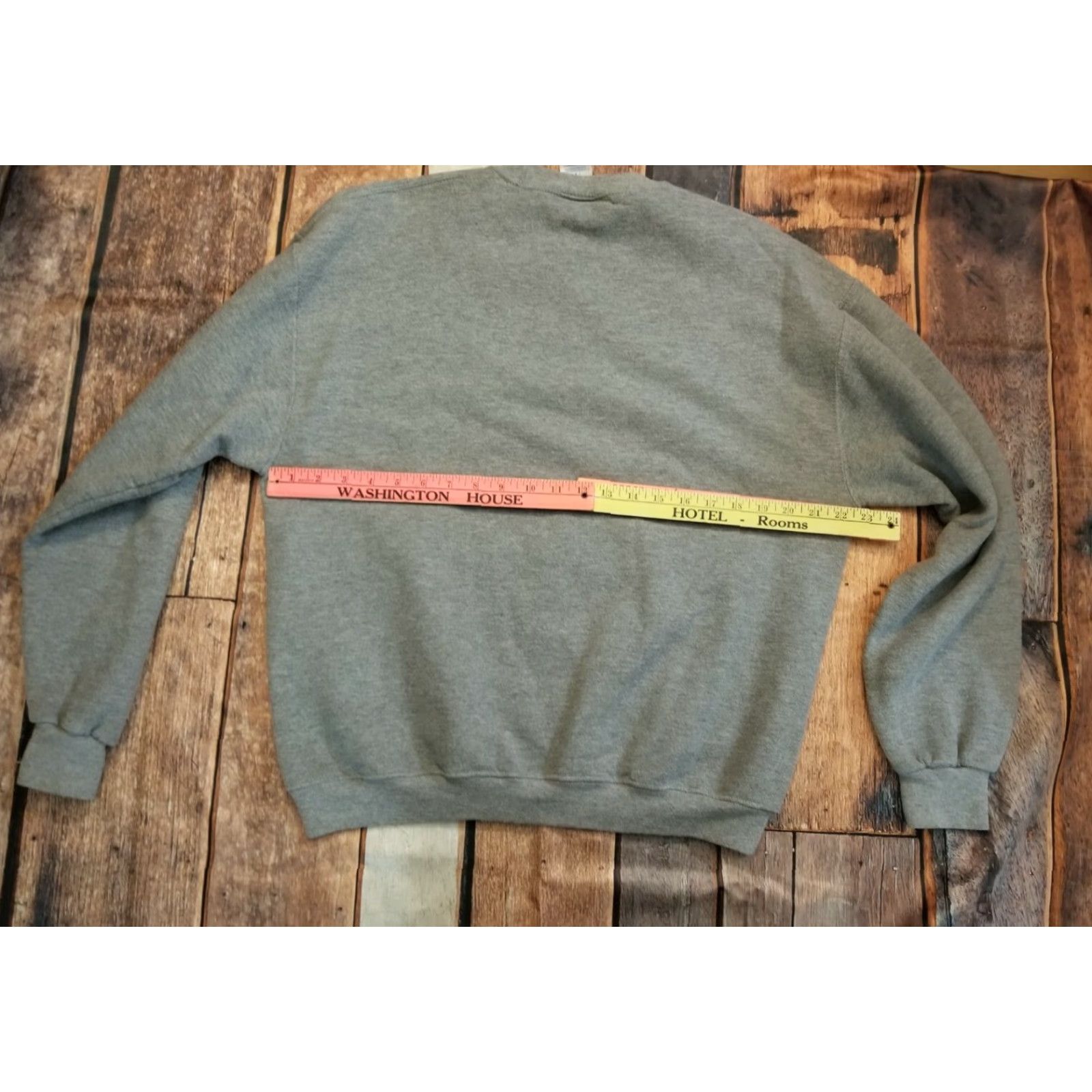 Jerzees VINTAGE Jerzees Sweatshirt The Buck Stops Here Deer Hunting Adult L Heather Gray Graphic 90s Outdoor Mens Size US L / EU 52-54 / 3 - 4 Thumbnail