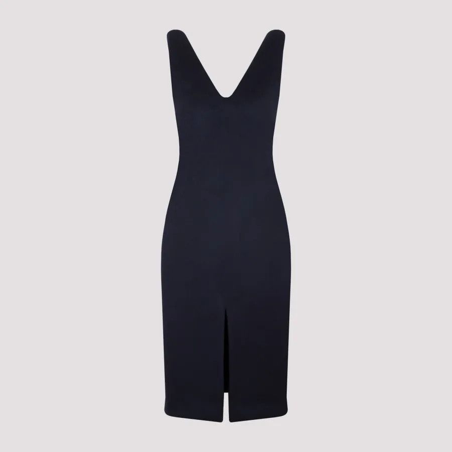 Bottega Veneta o1loc1c0824 708431 Double Face Wool Dress in Dark Blue Size XXS / US 00 / IT 34 - 1 Thumbnail