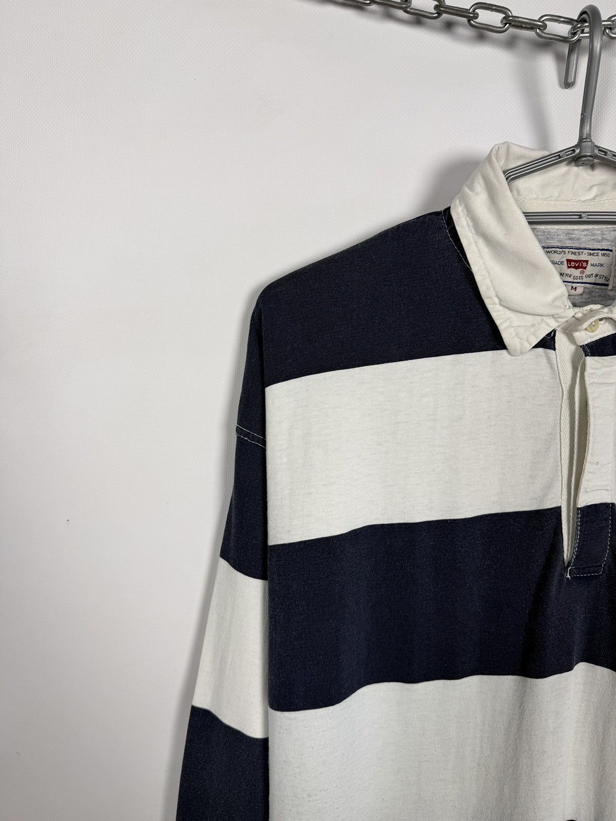 Levi's Vintage Clothing Vintage 90s Levi’s Long Sleeve Striped Polo Shirt Rugby Sz M Size US M / EU 48-50 / 2 - 3 Thumbnail