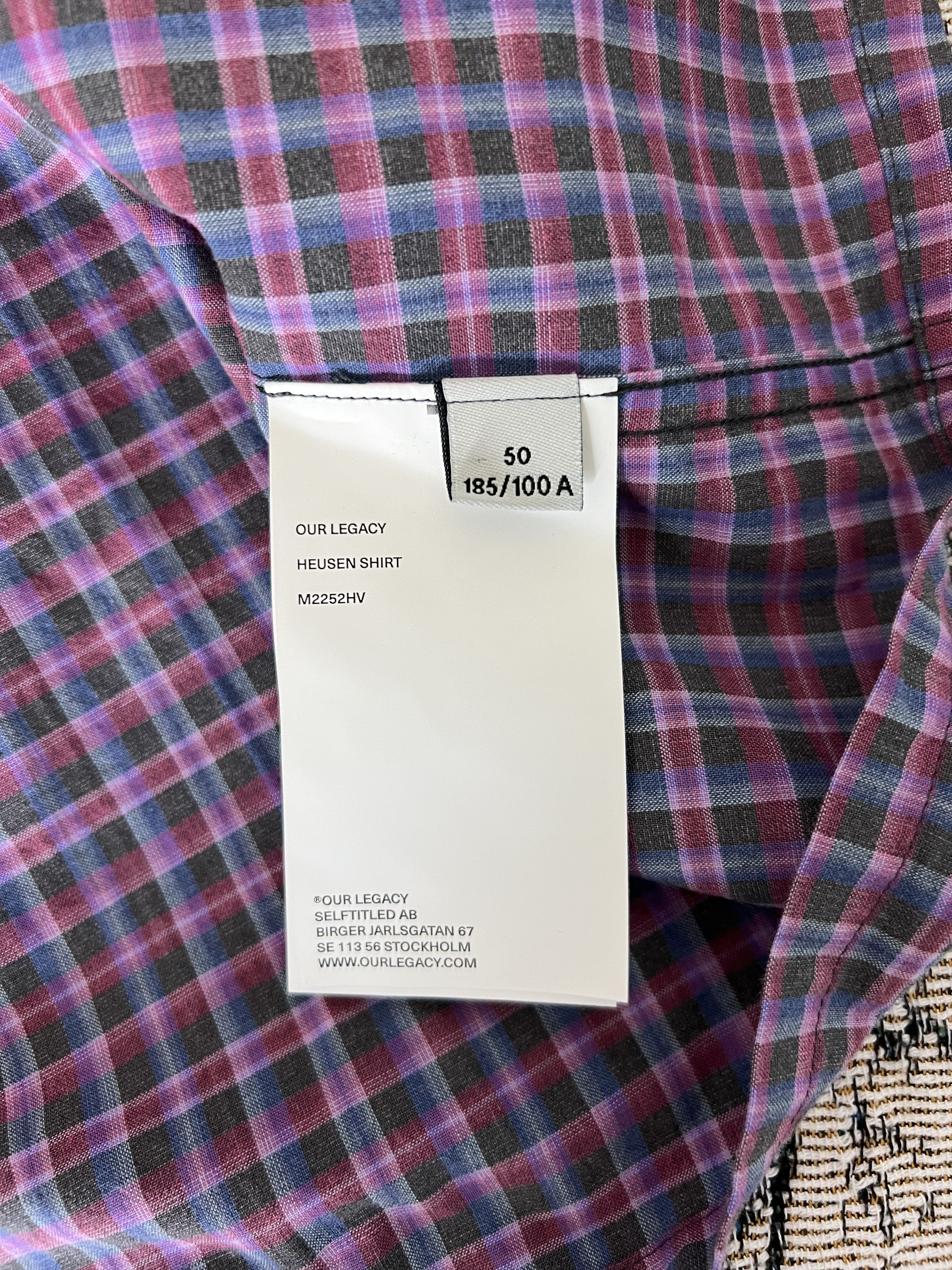 Our Legacy Our Legacy Heusen Shirt in Venice Check Seersucker Red Size US M / EU 48-50 / 2 - 8 Thumbnail