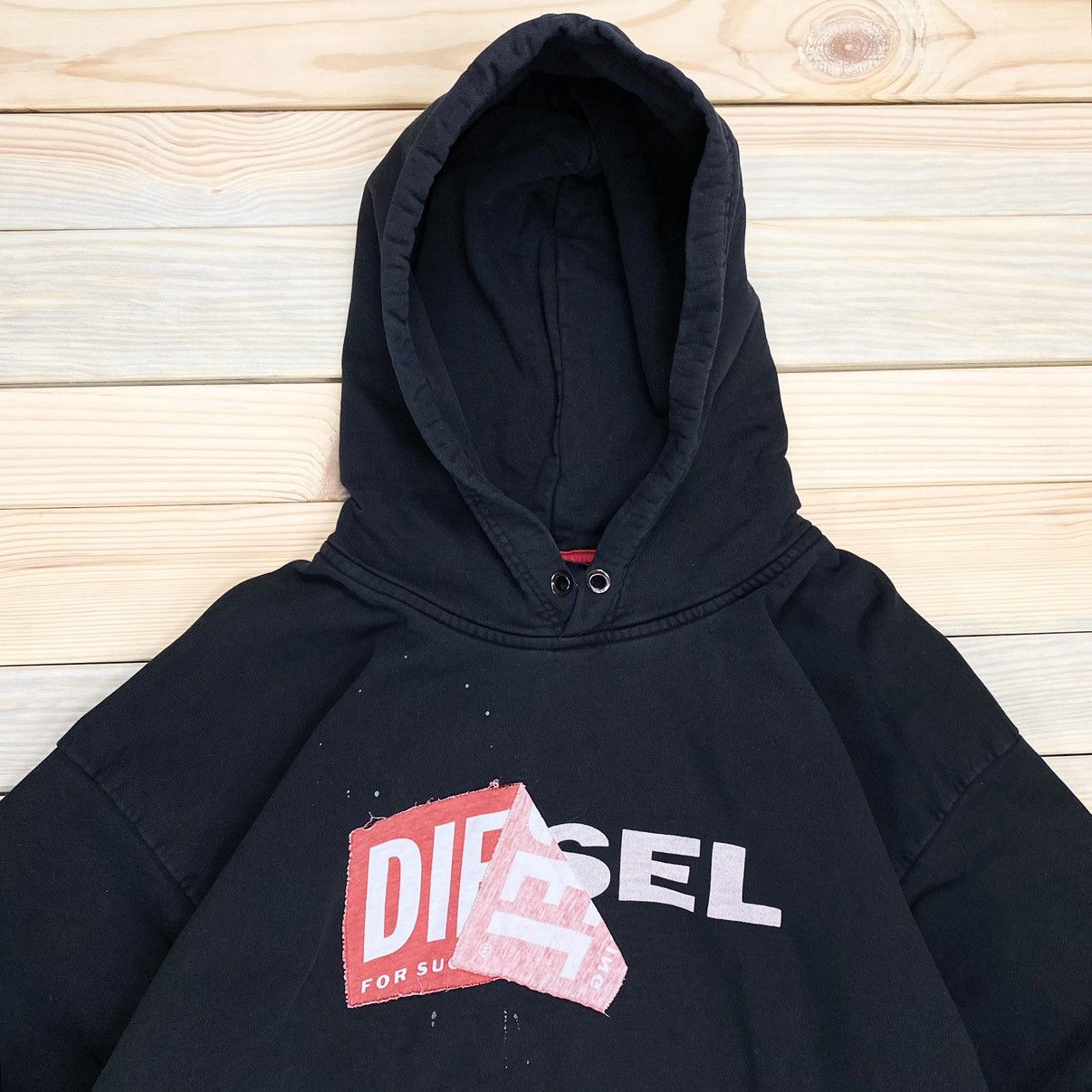 Diesel Diesel Ripped Logo distressed Black Hoodie Size US M / EU 48-50 / 2 - 3 Thumbnail