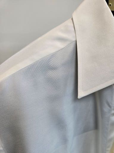 Tom Ford o1sm1stk0725 Classic Collar Silk Rescue Shirt in Nude White Size US M / EU 48-50 / 2 - 3 Thumbnail
