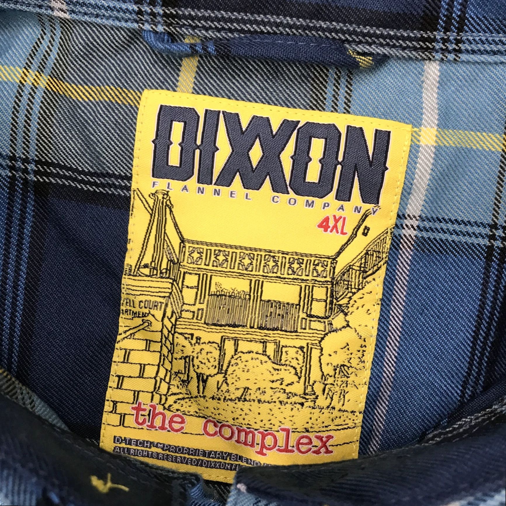 Vintage Dixxon Shirt 4XL Mens Blue Plaid Flannel The Complex Workwear Casual Pockets Size US XXL / EU 58 / 5 - 4 Thumbnail
