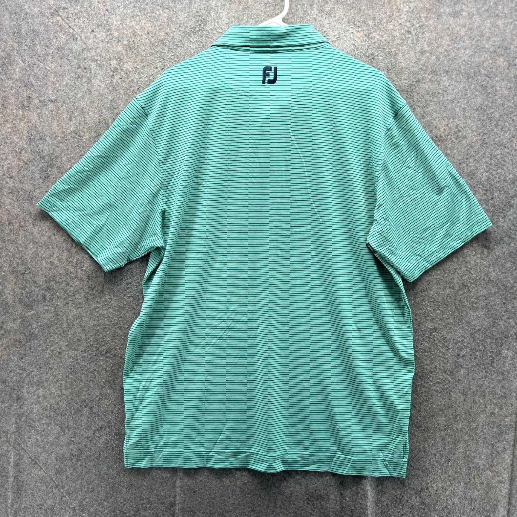 Footjoy FootJoy Polo Shirt Mens 2XL Green Striped The Muni Charleston Golf Performance Polo Shirt Mens Short Sleeve Green Striped 2XL FootJoy Size US XXL / EU 58 / 5 - 7 Thumbnail