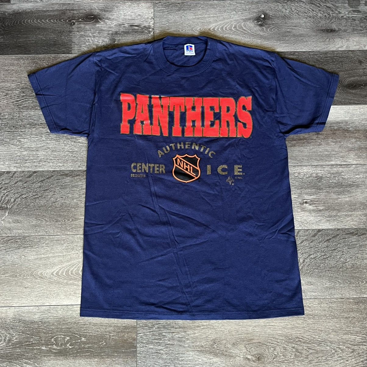 Russell Athletic Vintage 90s NHL Florida Panthers Center Ice Graphic T Shirt Size US M / EU 48-50 / 2 - 1 Thumbnail