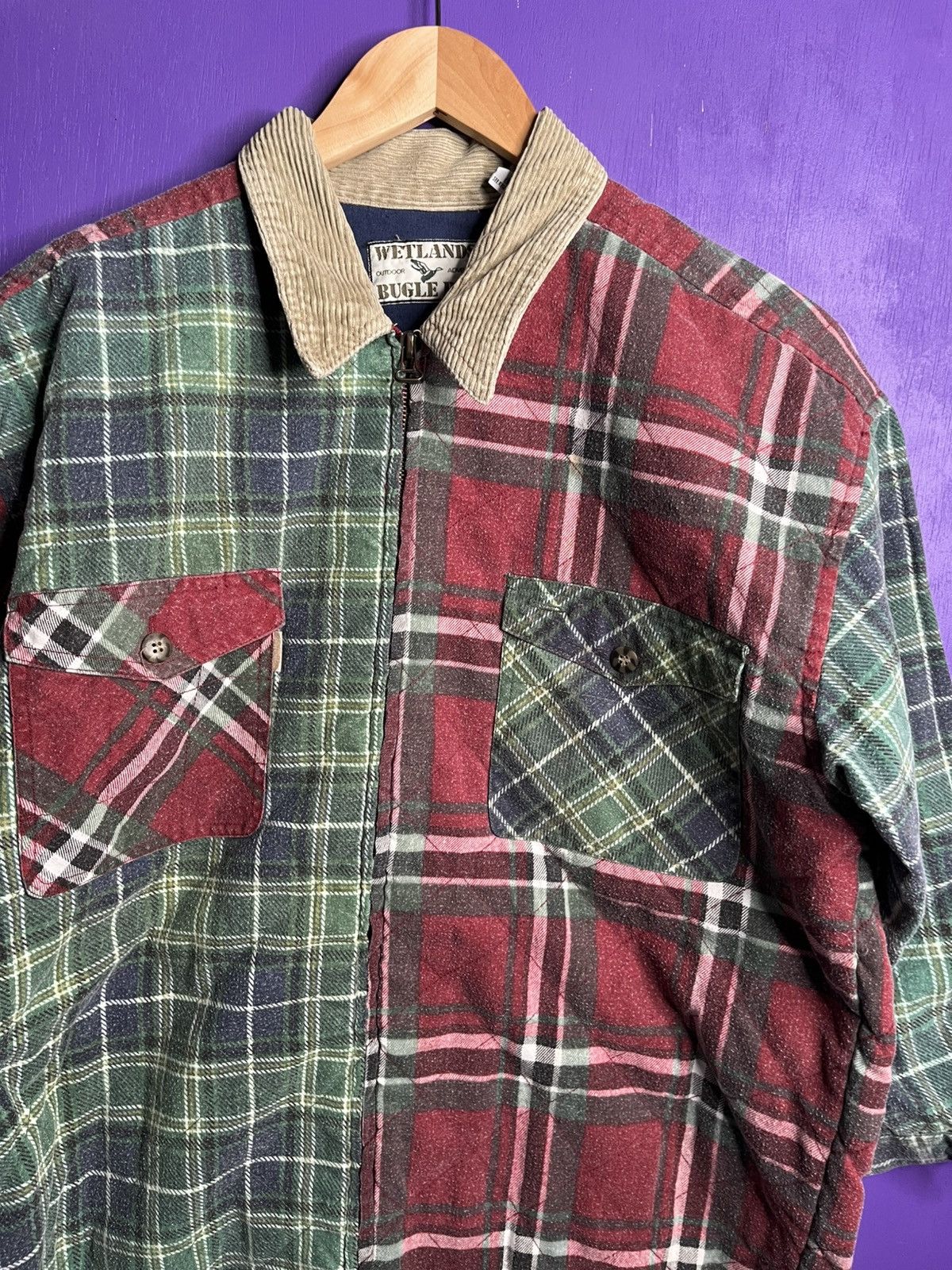 Bugle Boy × Vintage Vintage 90s Bugle boy wetlands flannel shirt jacket Size US M / EU 48-50 / 2 - 3 Thumbnail