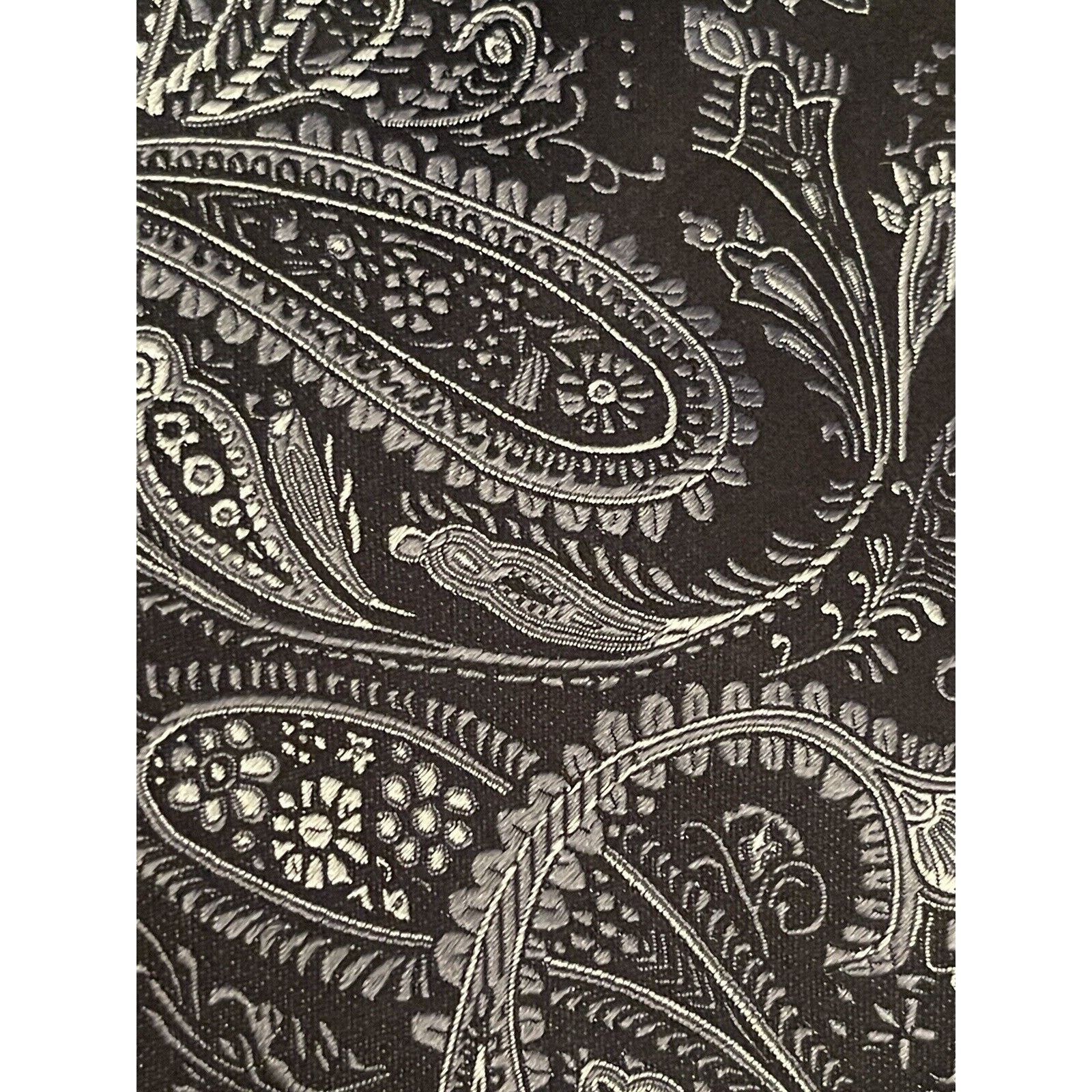Croft & Barrow Croft & Barrow Black Gray Hand Made 100% Silk Made In China Size ONE SIZE - 9 Thumbnail
