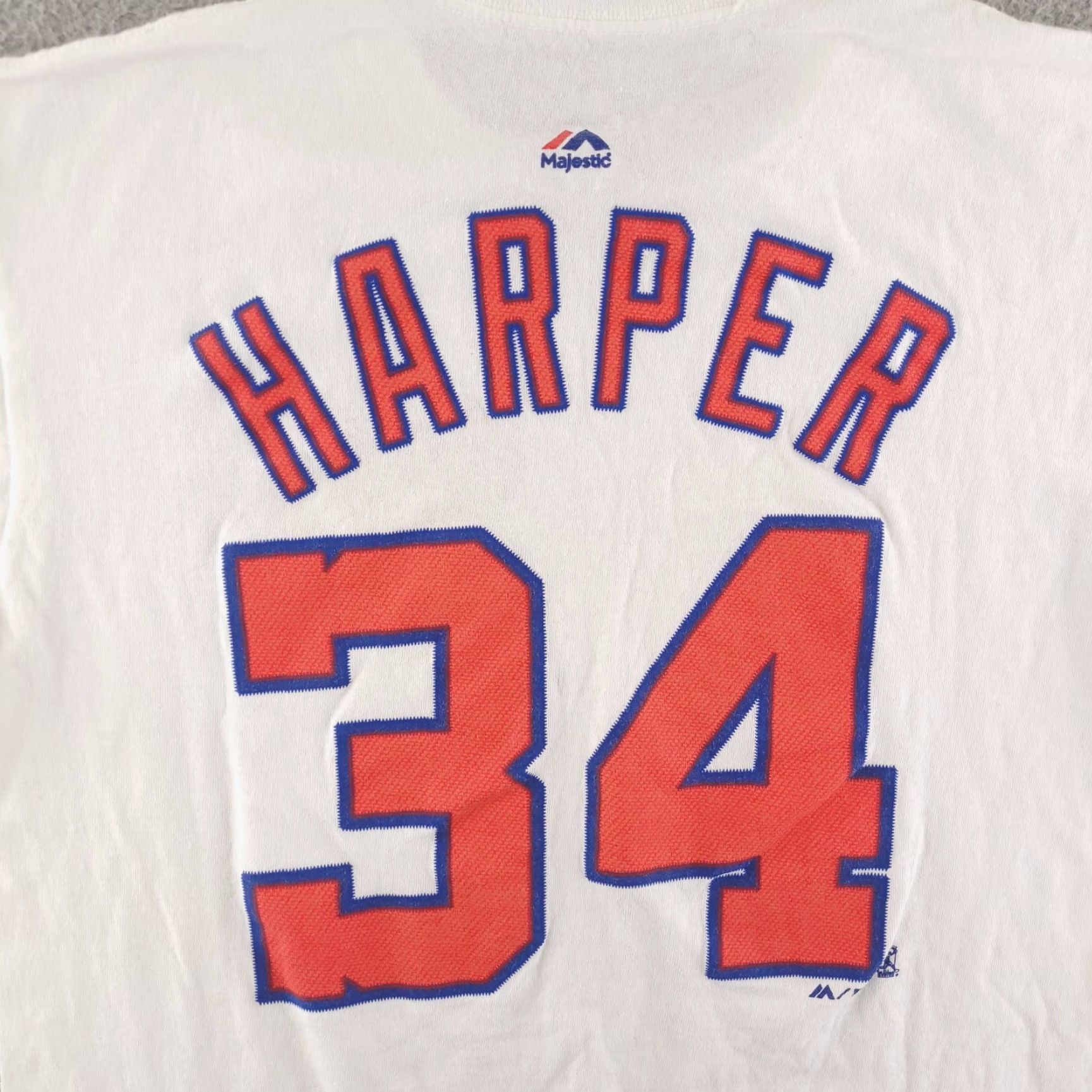 Vintage Majestic Shirt Mens Small T Shirt Short Sleeve White Crew Neck Washington Harper 34 Vintage No Size US S / EU 44-46 / 1 - 2 Thumbnail