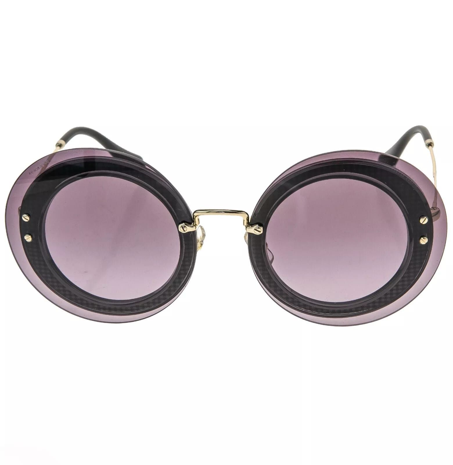 Miu Miu MIU MIU REVEAL 10R Purple Violet Fabric Gold Round MU10RS Size ONE SIZE - 5 Thumbnail