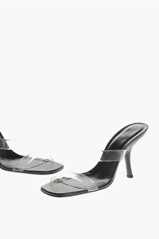 image of By Far Double See-Through Strap Sandals 9Cm in Black, Women's (Size 11)