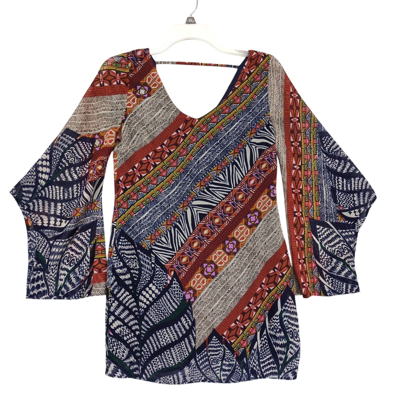 Other Pink Owl Oversized Sheer Kimono Flare Sleeve Boho Mini Dress Size S / US 4 / IT 40 - 1 Thumbnail