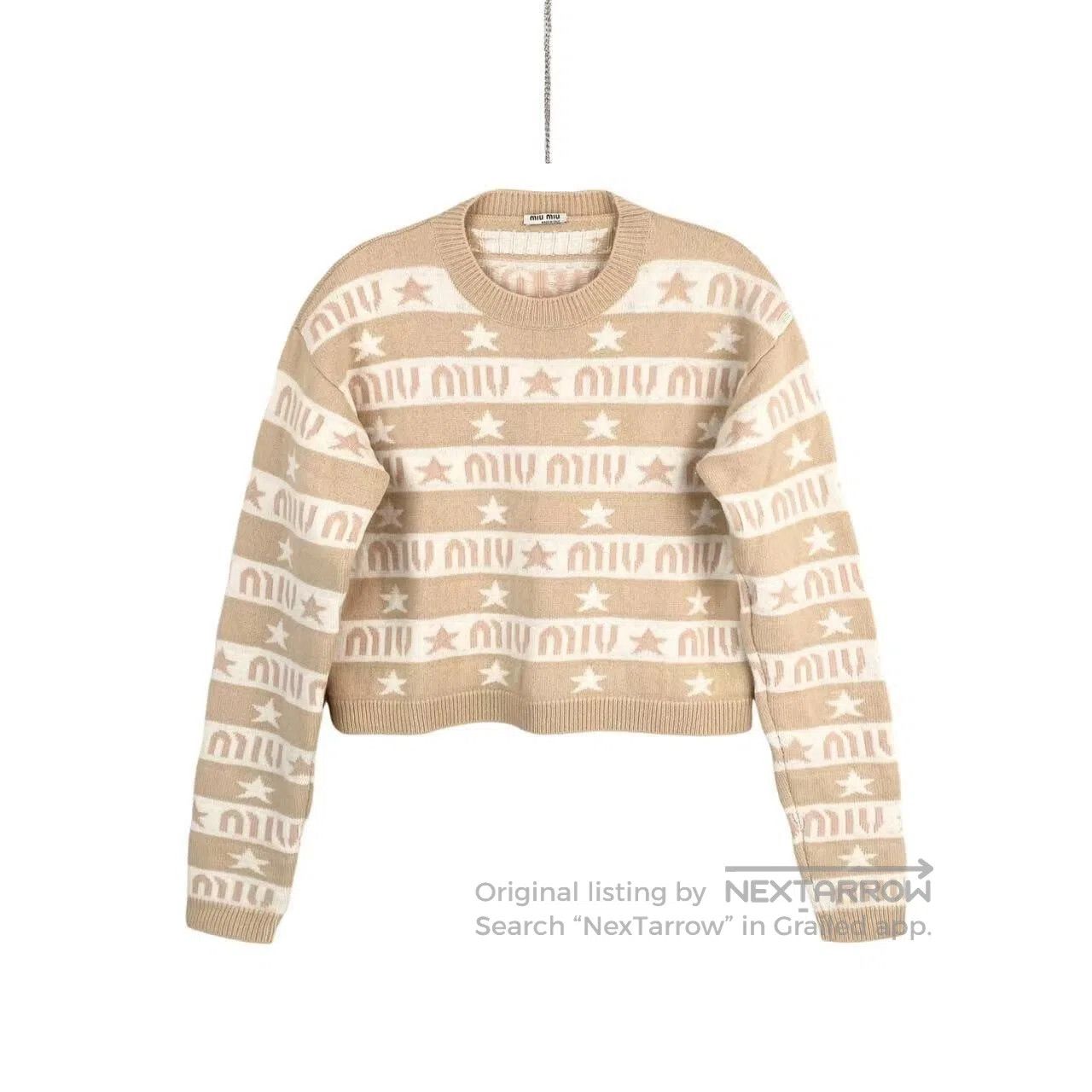 Miu Miu Miu Miu Star letter crew neck pullover sweater| Size XS / US 0-2 / IT 36-38 - 1 Thumbnail