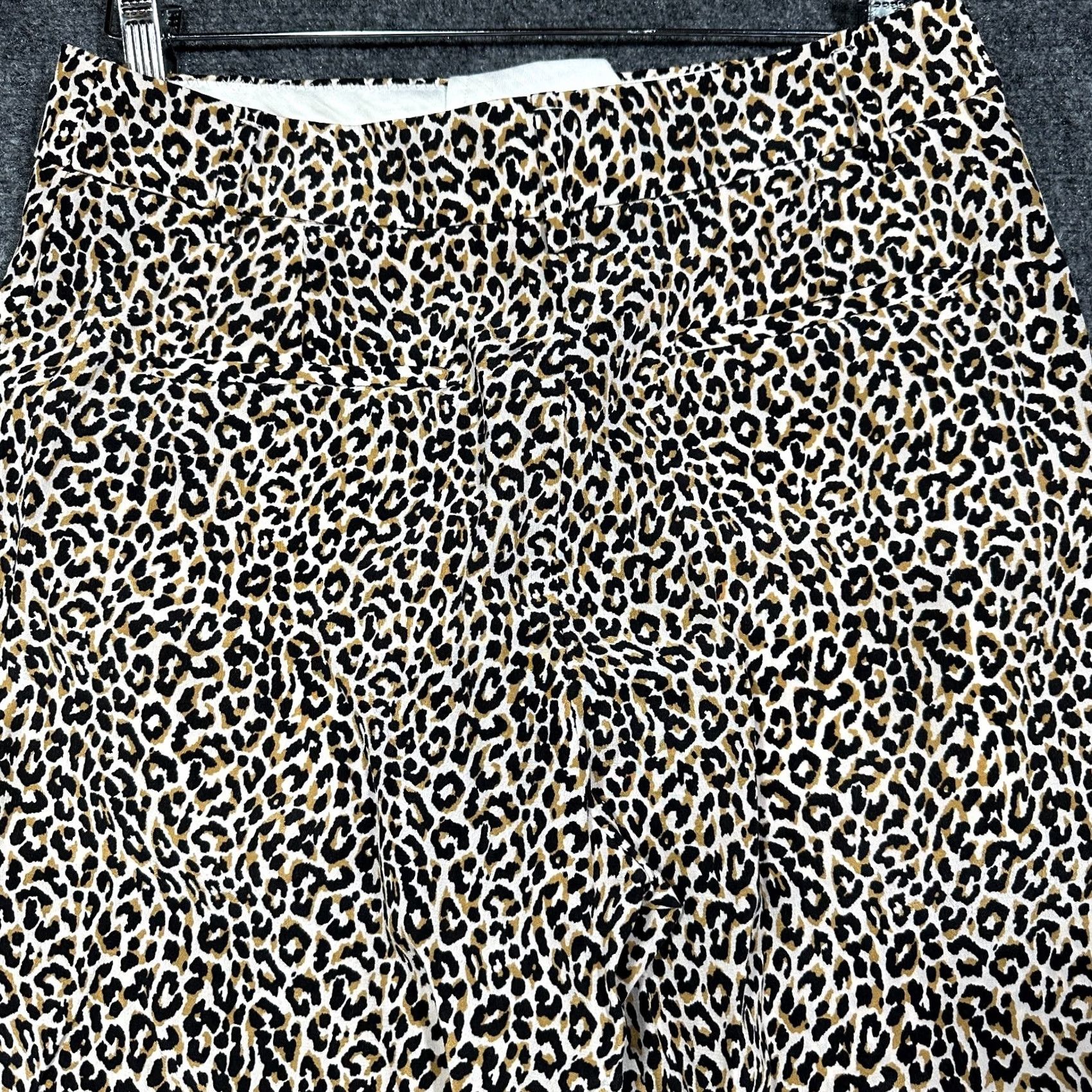 J.Crew J.CREW Pants Womens 6 Wide Leg Cropped Leopard Print Silk Zip Fly J5692 Size 28" / US 6 / IT 42 - 7 Thumbnail
