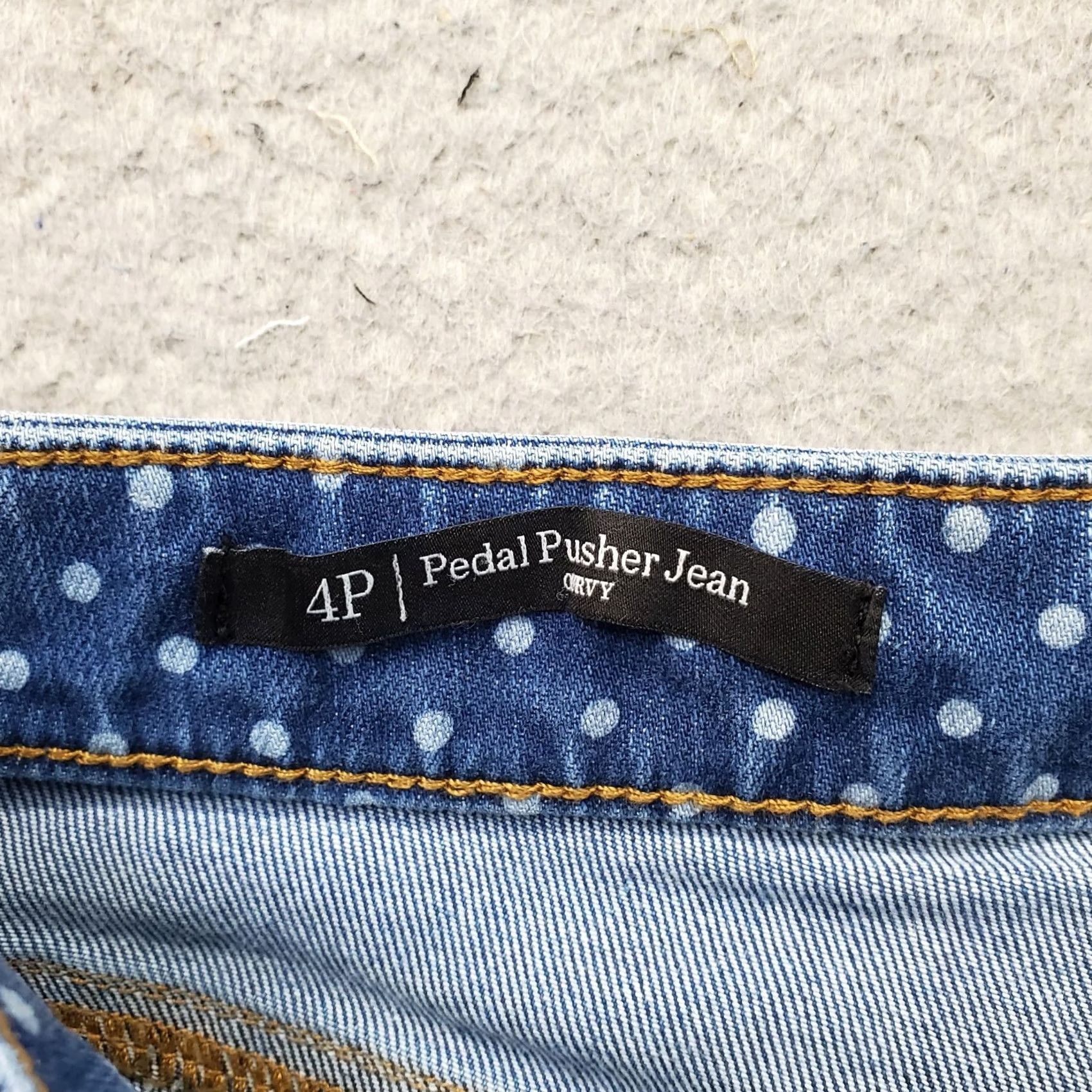 Talbots Talbots Pedal Pusher Jeans Women 4P Blue Denim Cropped 5-Pocket Slit Inseam 15.5" Regular Size 4P Womens Jeans Size 27" / US 4 / IT 40 - 8 Thumbnail