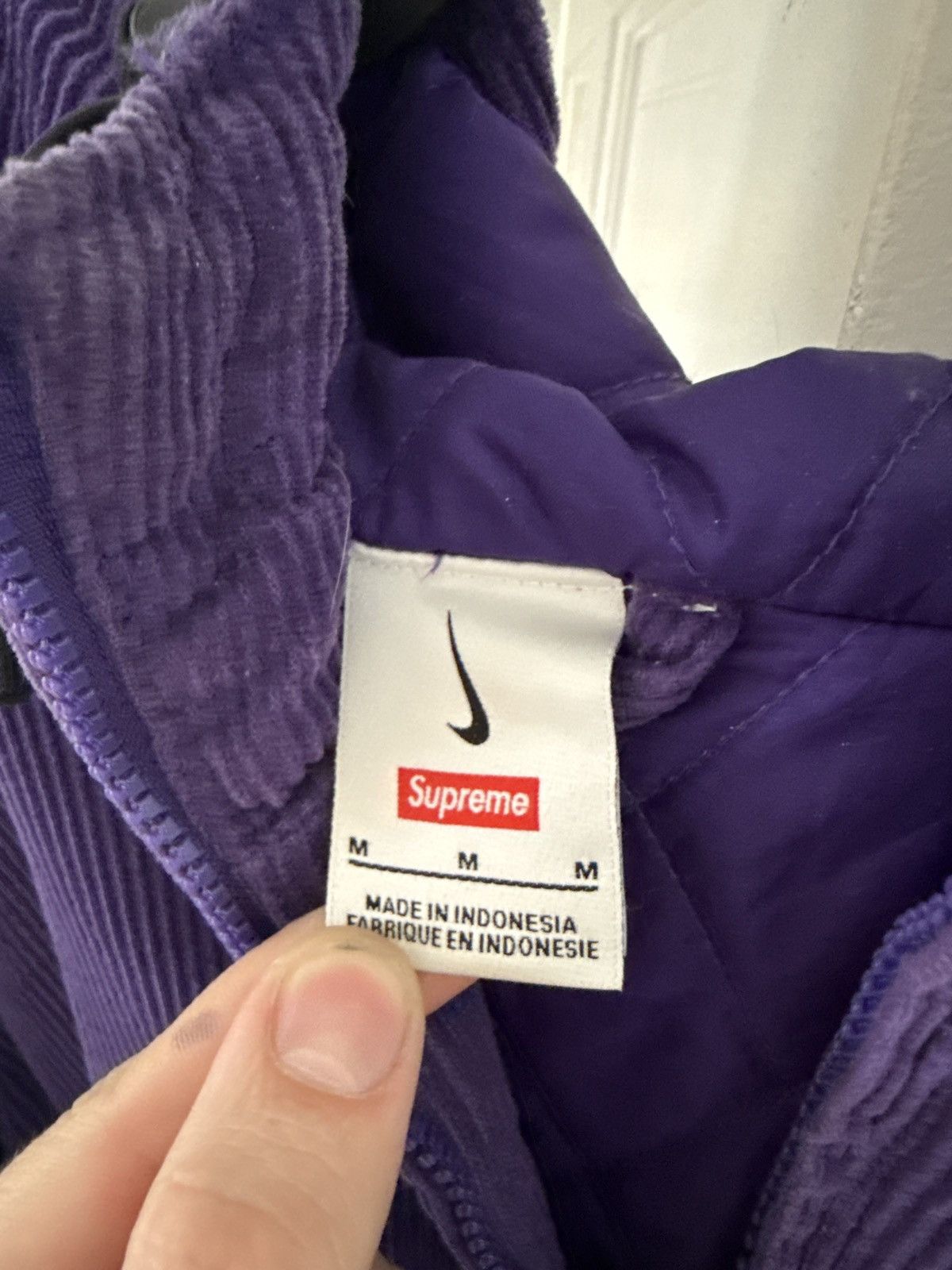 Nike × Supreme Supreme Nike corduroy purple zip up Size US M / EU 48-50 / 2 - 4 Thumbnail