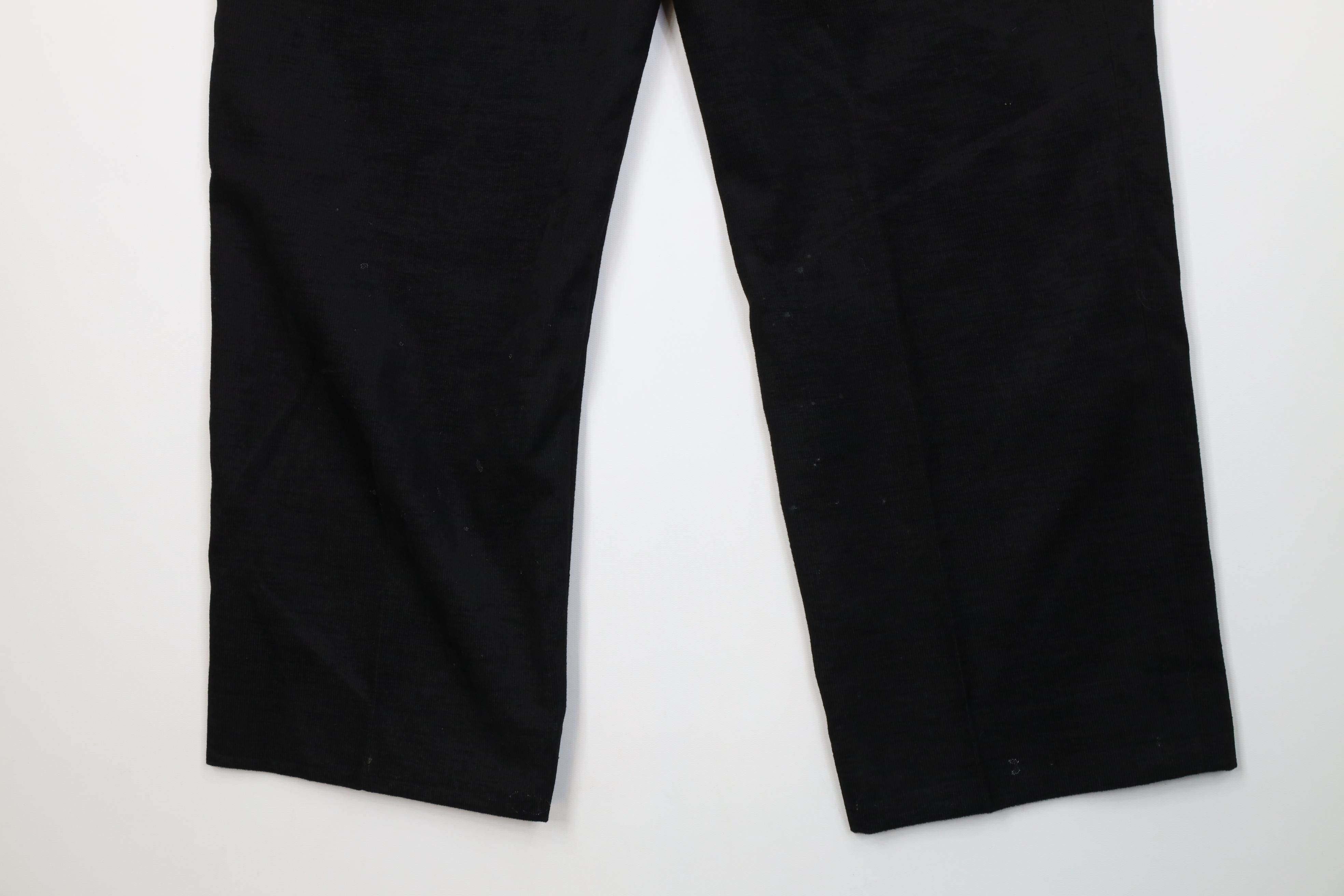 Vintage Vintage 90s Y2K Streetwear Corduroy Wide Leg Pants Black Size US 38 / EU 54 - 13 Thumbnail