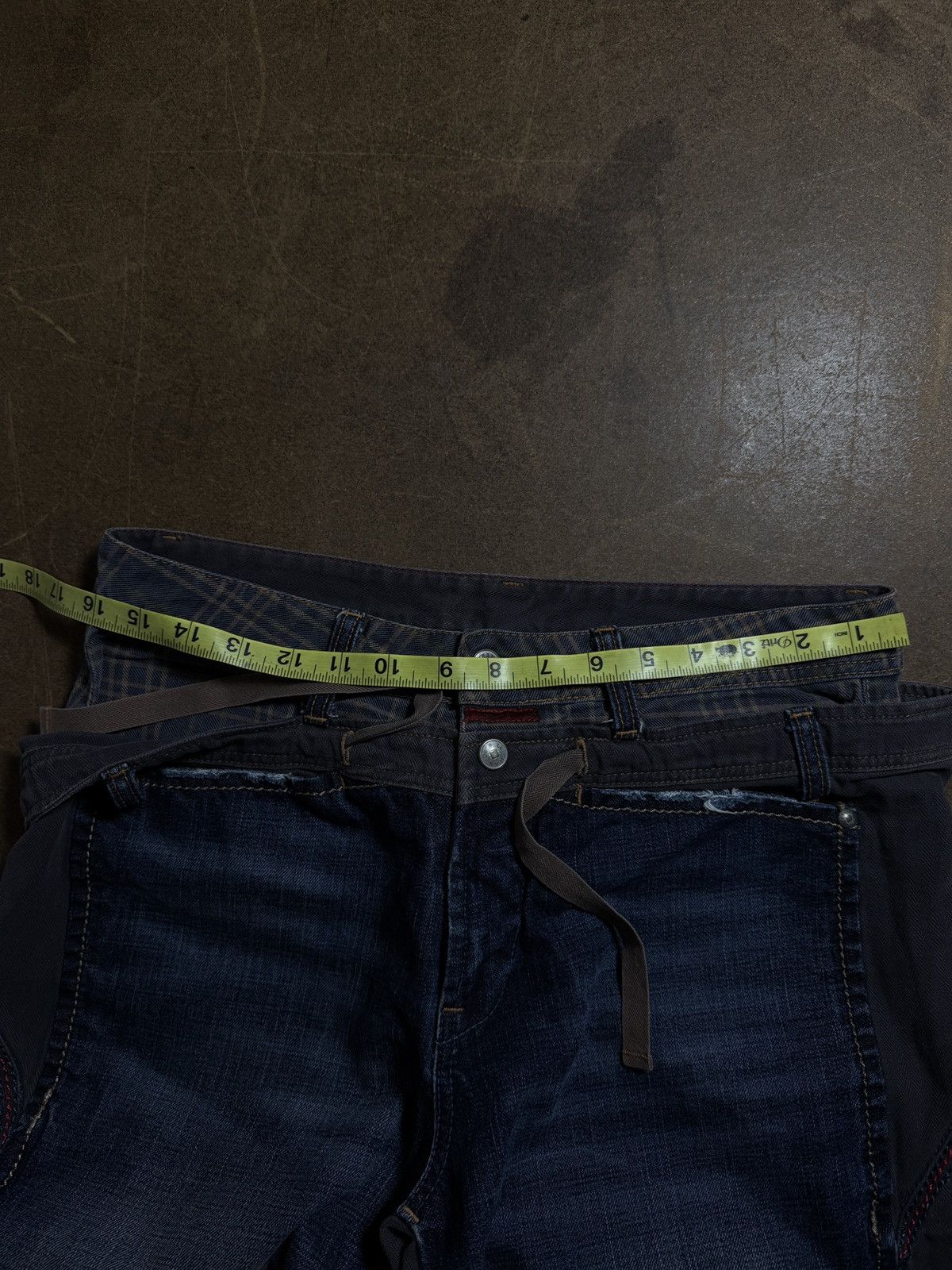 Marithe + Francois Girbaud DOUBLE LAYERED WAISTBAND FLANNEL DENIM Size US 30 / EU 46 - 9 Thumbnail