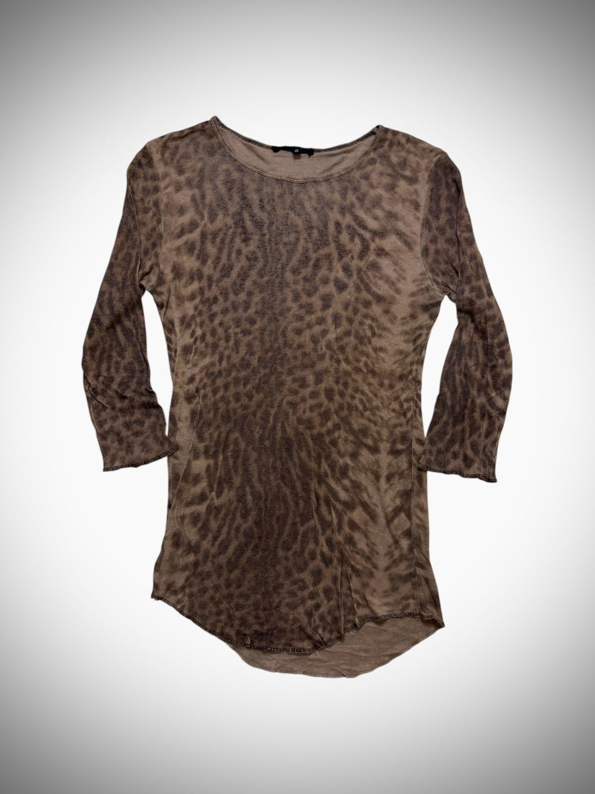 Shellac 2000’s Shellac - Leopard Pattern Raglan T-Shirt Size US S / EU 44-46 / 1 - 1 Thumbnail