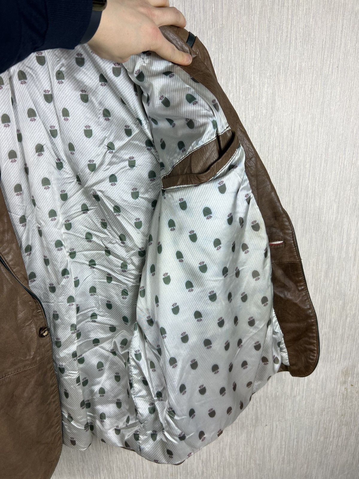 Vintage Vintage 70s genuine leather blazer jacket nordic retro Size US L / EU 52-54 / 3 - 16 Thumbnail